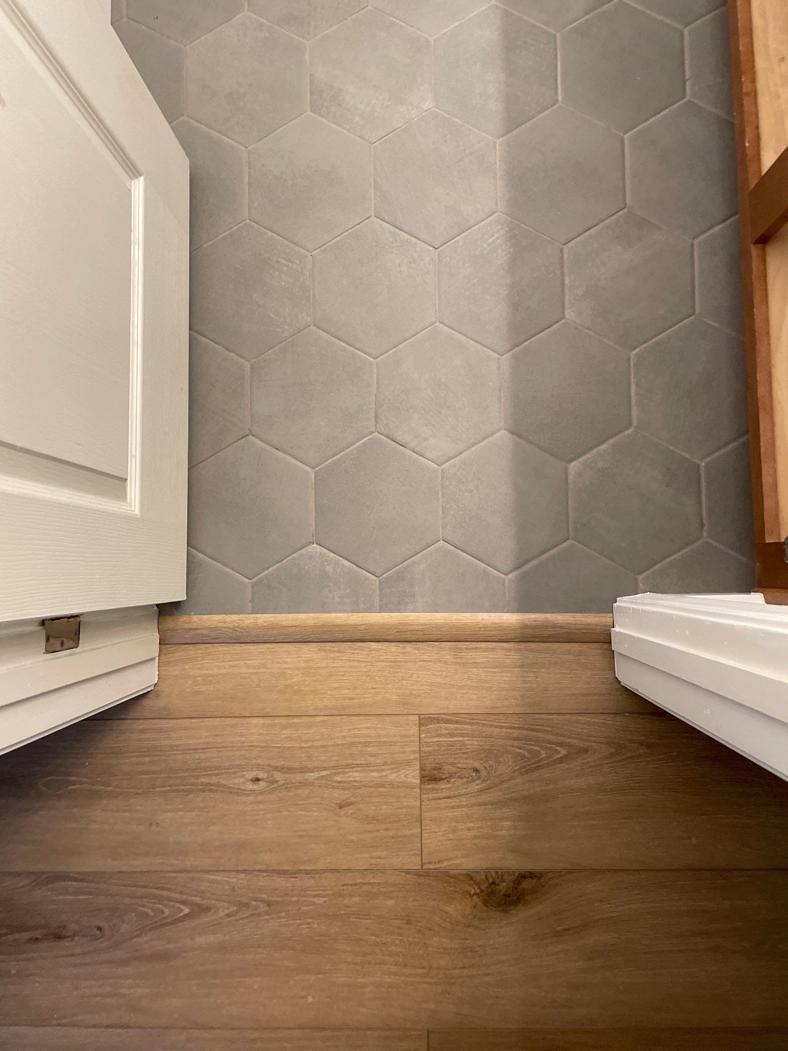 New Shower, Bathroom Floor and Countertops by Footprints Floors of Chandler