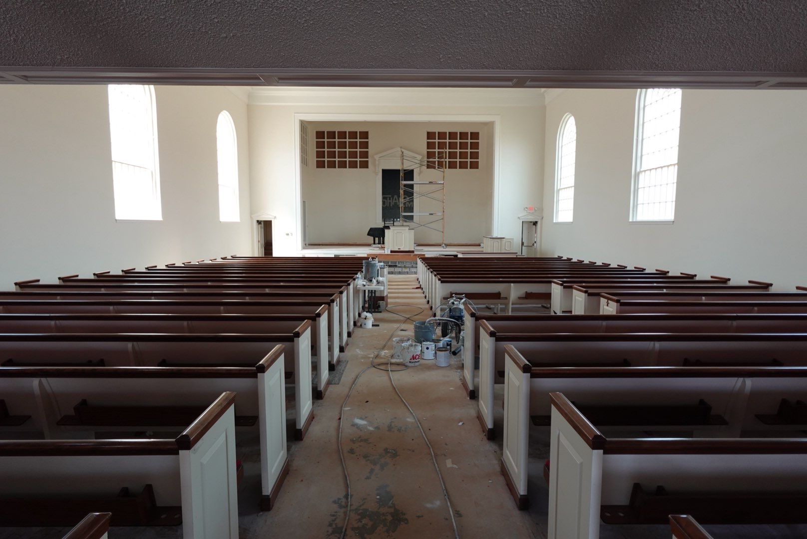Interior Church Painting and Sanctuary Refresh in Sioux Falls by Select Painting, Coatings & Garage Cabinets