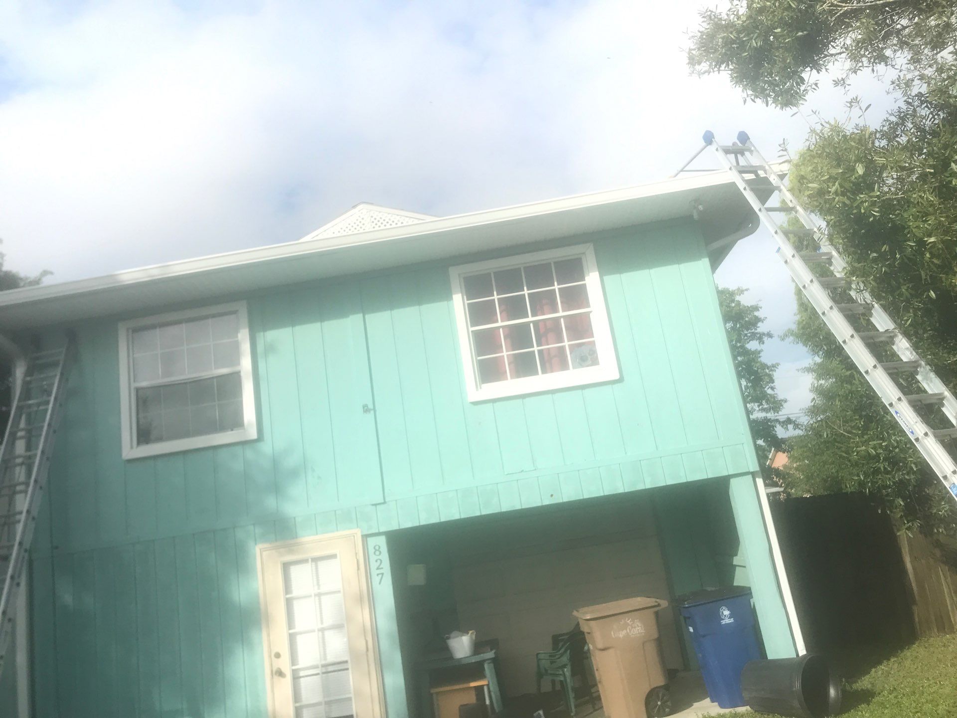 Soffit and Fascia Installation using White Soffit in Lehigh Acres, FL by Gutter Professors