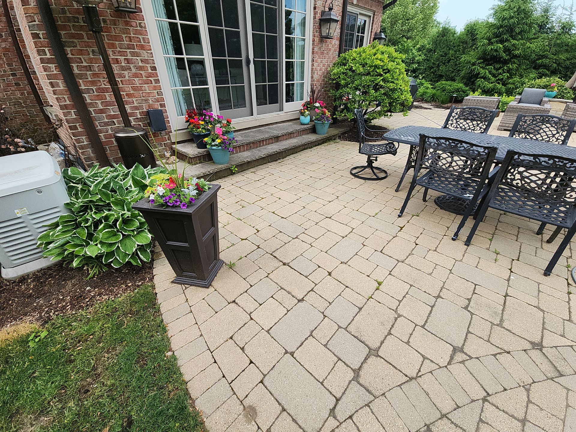 Brick paver repair, cleaning sanding and sealing by Northern Power Washing LLC.