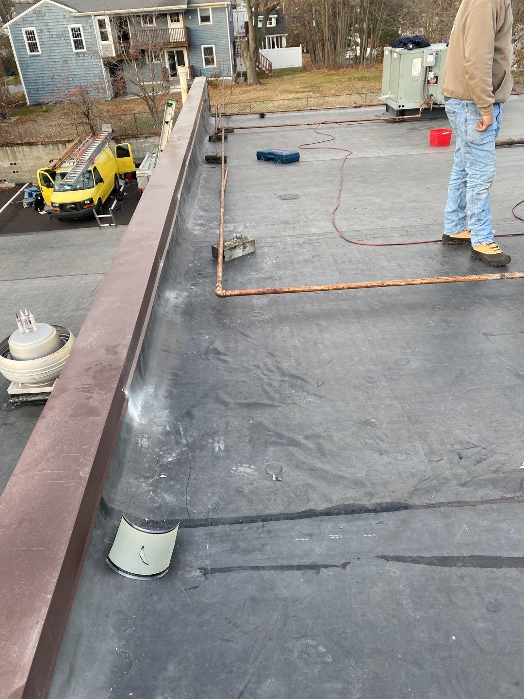 Commercial Roofing Installation using EPDM  by A Plus Exterior