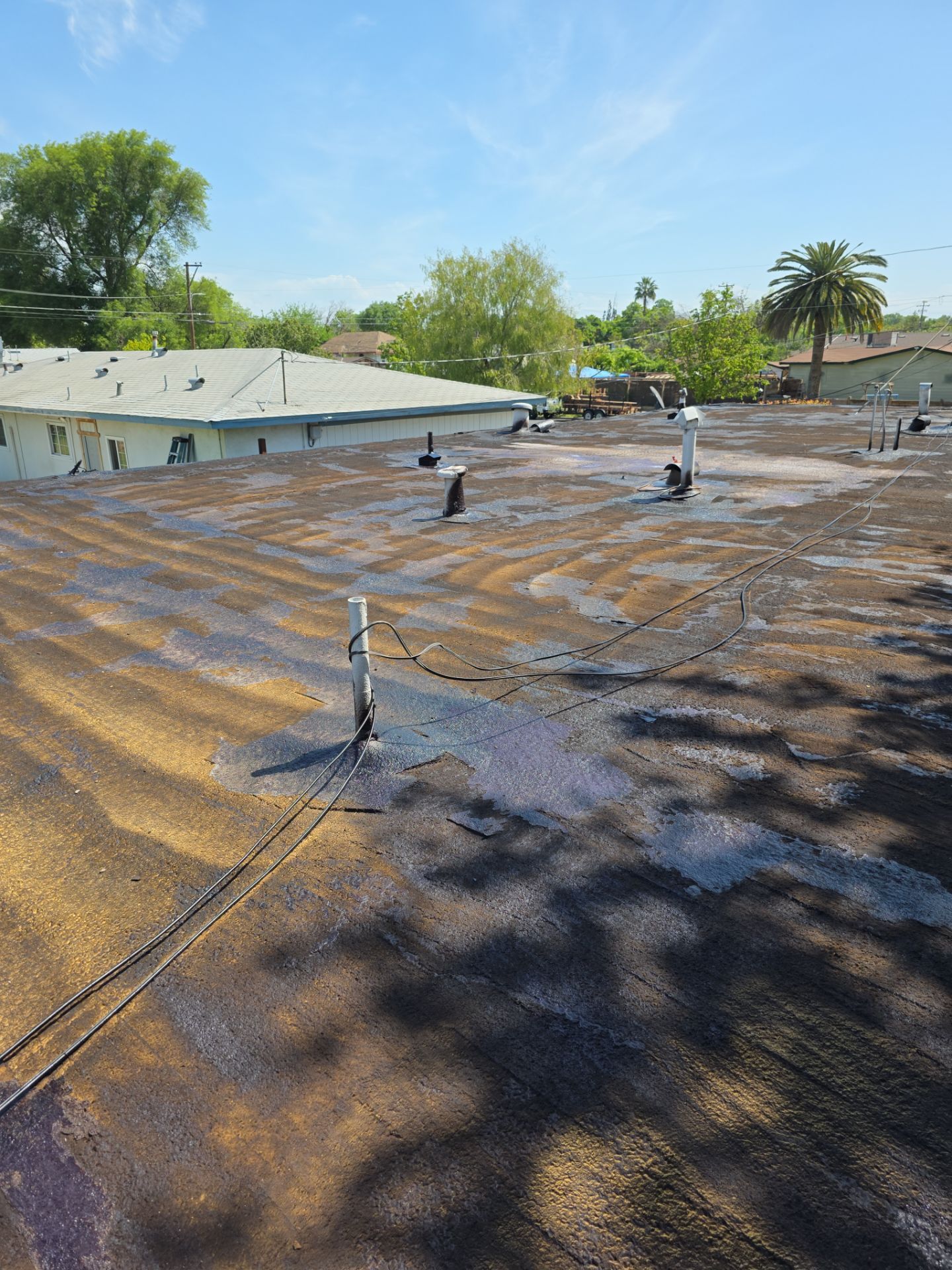 Foam Refurbish using Conklin Benchmark/PUMA XL coatings and spray foam by Straight Edge Roofing Inc