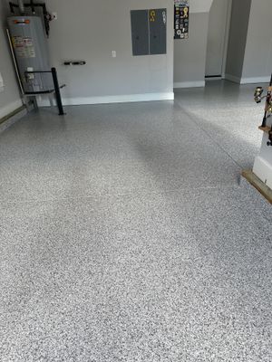 Garage Floor Coating using Gravel