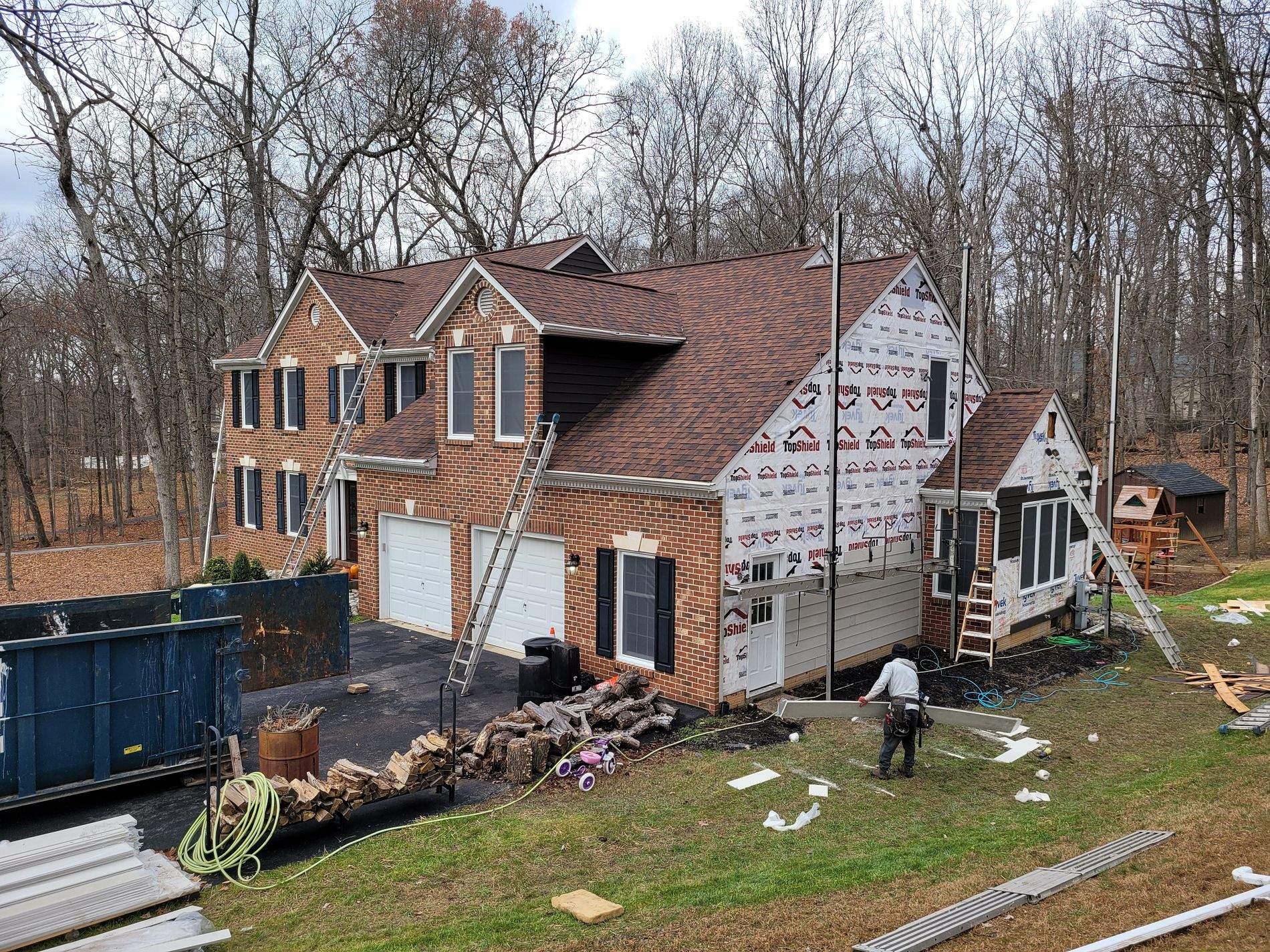 Siding Installation using James Hardie Siding- Cobblestone & Provia Signet Entry Door by Roof Right Inc