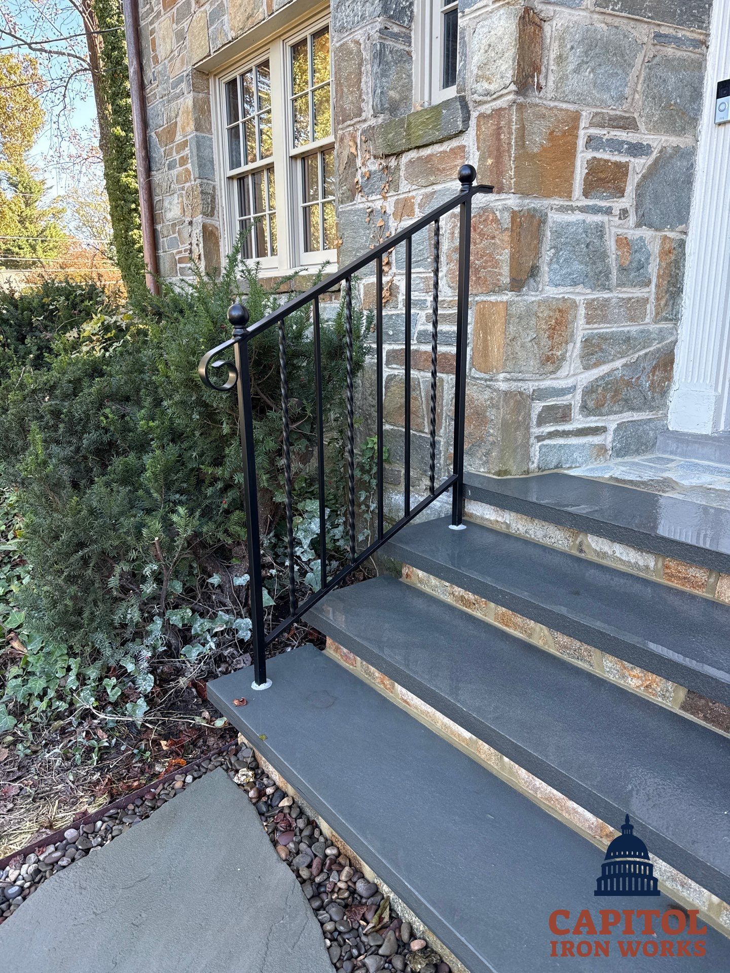 Custom Modern Interior Handrail – Minimalist Steel Design – Bethesda, MD by Capitol Iron Works