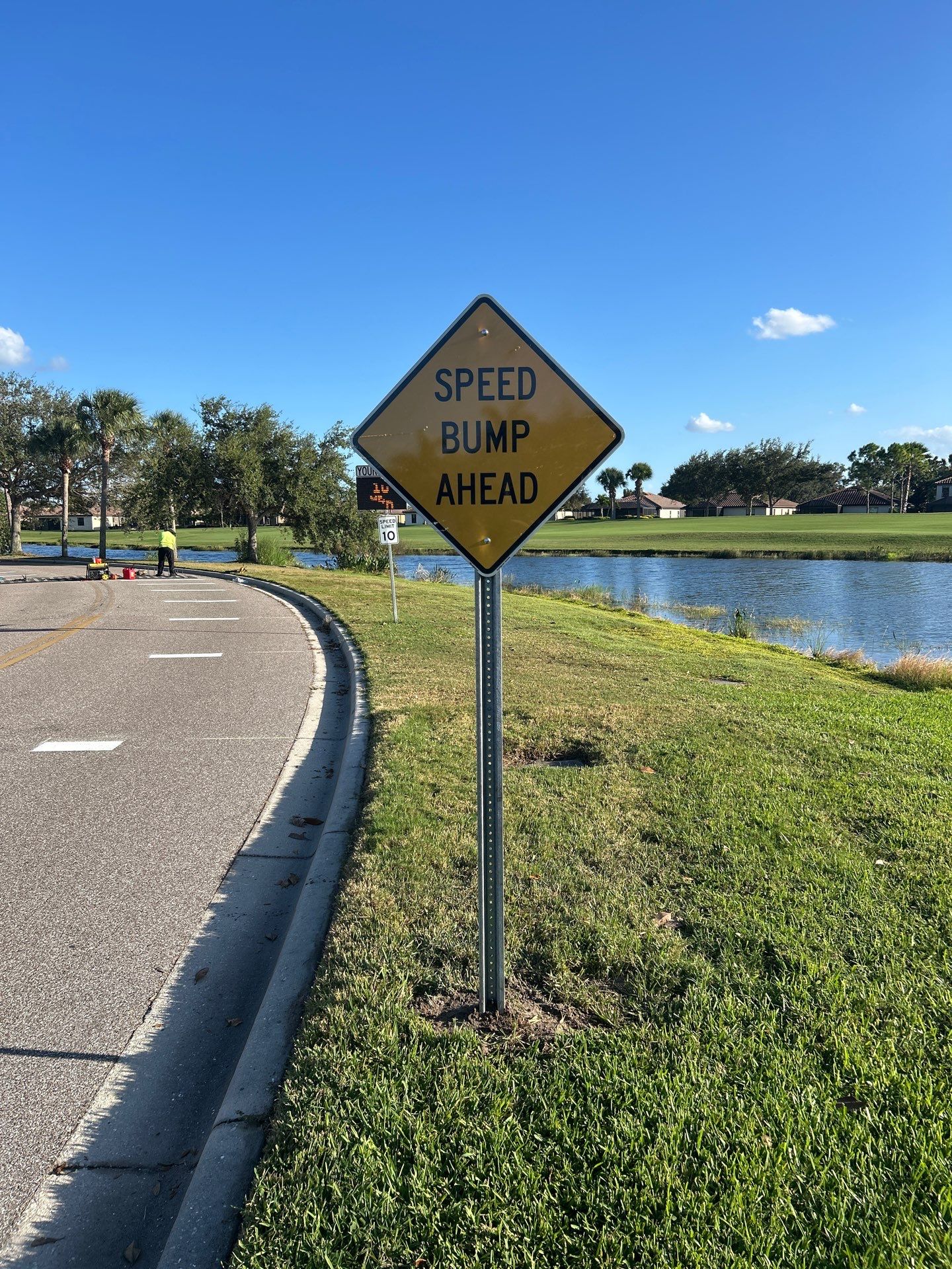 Speed Hump Installation by Everline Coatings & Services - Southwest FL