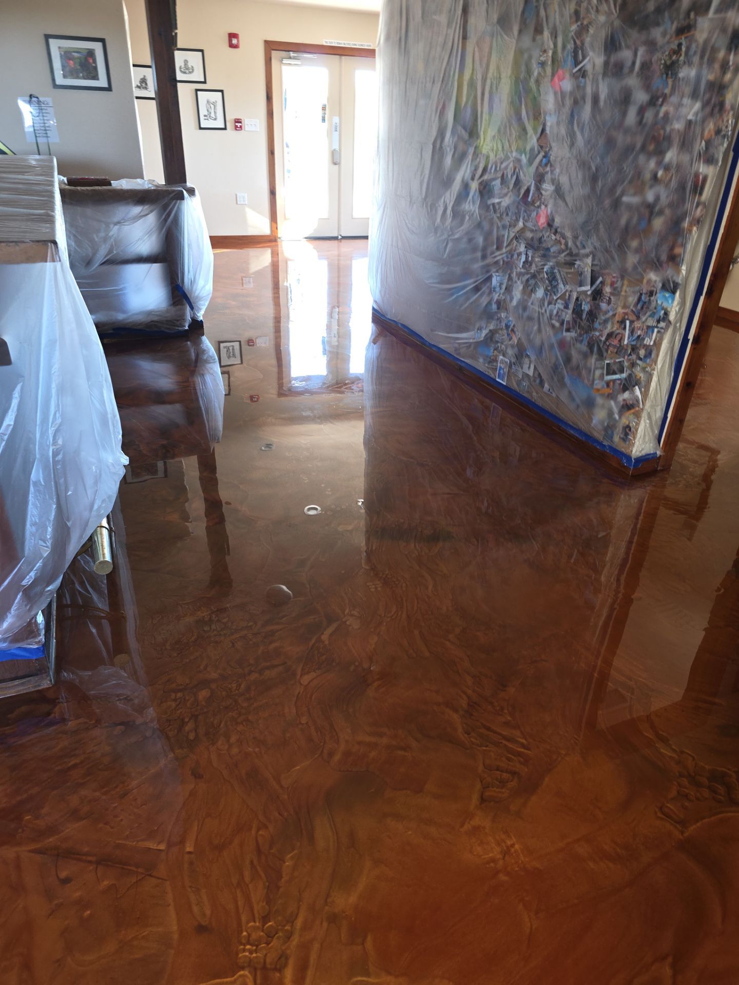 Custom Metallic Epoxy Floor Installation for San Miguel Winery by MGP Coatings