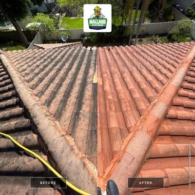 Clay Barrel Tile Roof Cleaning