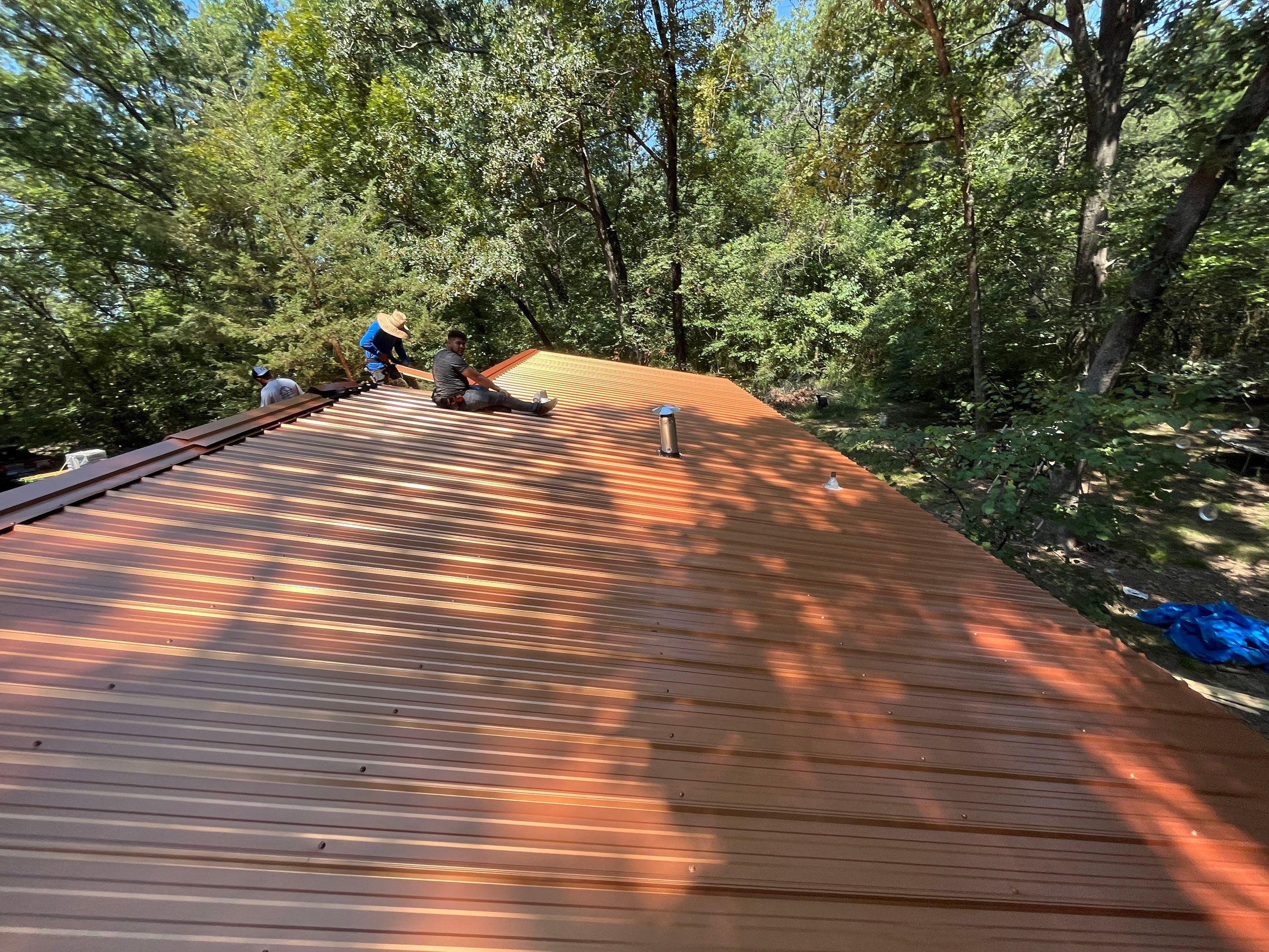 Residential Metal Roof Replacement using Reed's Metals: 29 GA. Colored Residential Panel by Hostetler Roofing