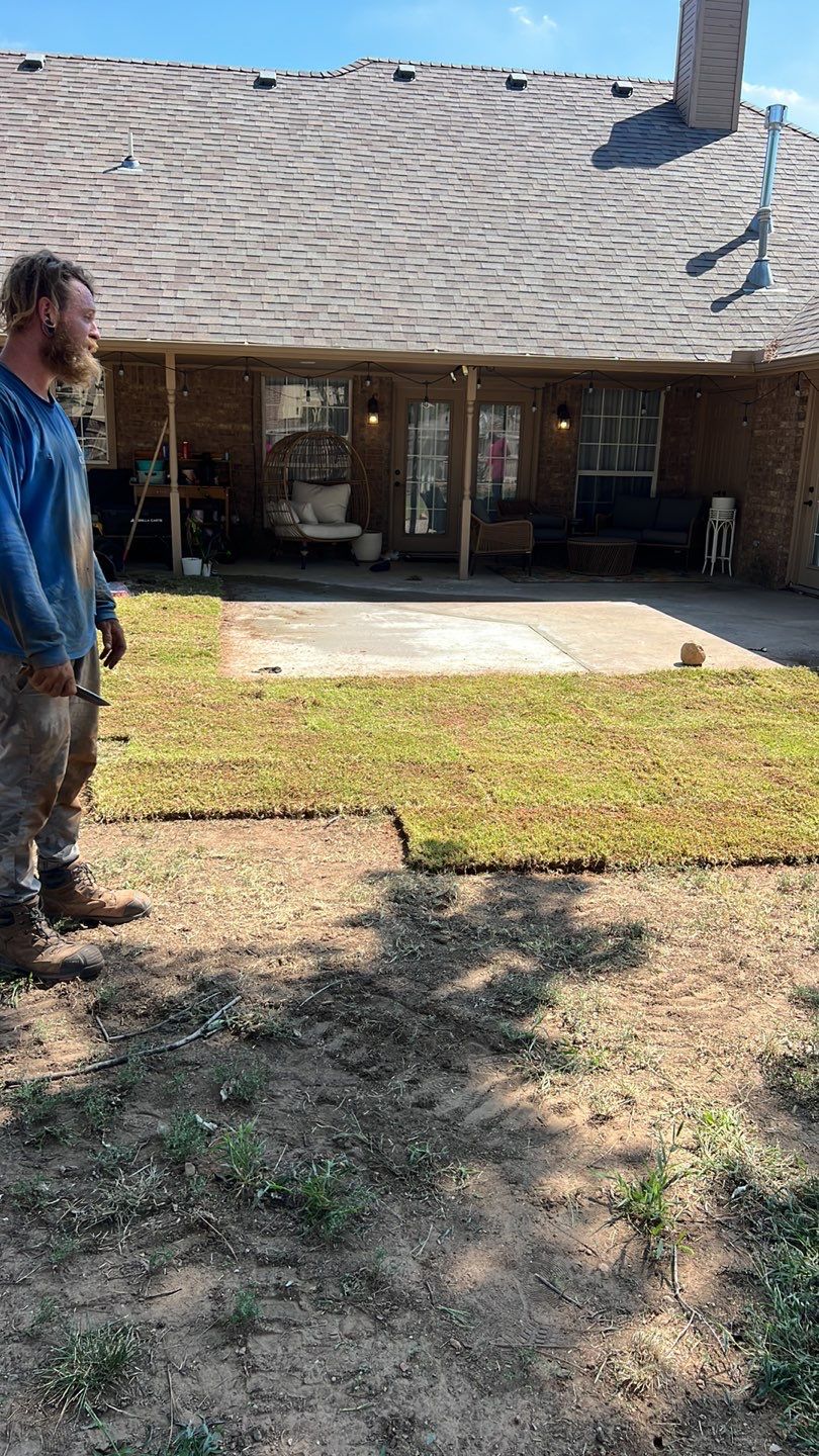 Tree removal , Concrete, Pergola, and sod install  by Clays Services Inc