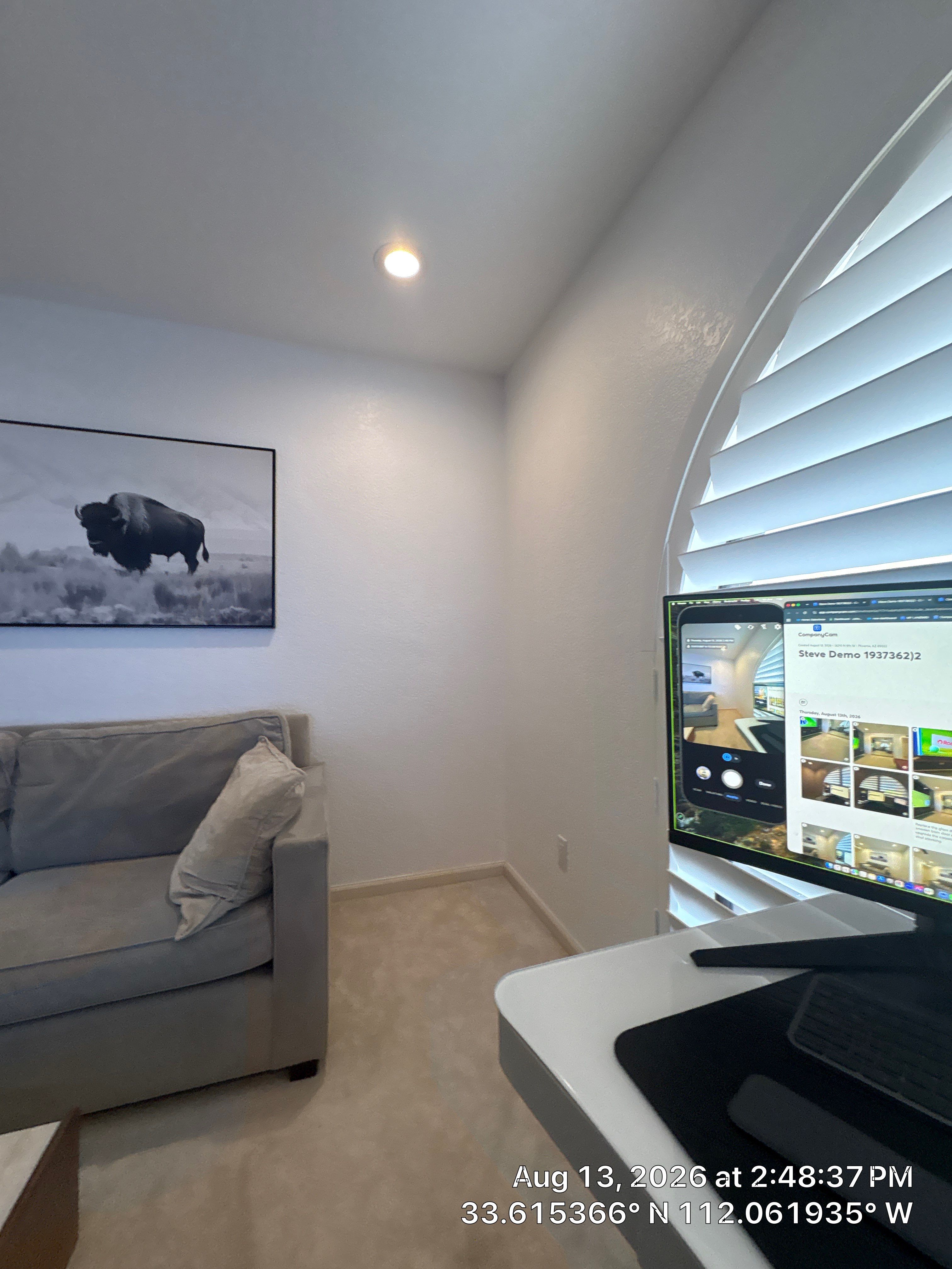 Phoenix Home Office and Media Room With Custom Shutters by CompanyCam Sales Demo