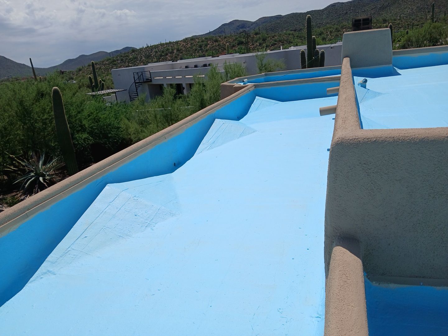 Residential Flat Roof Elastomeric Coating and Restoration in Tucson by West Coast Roofing AZ