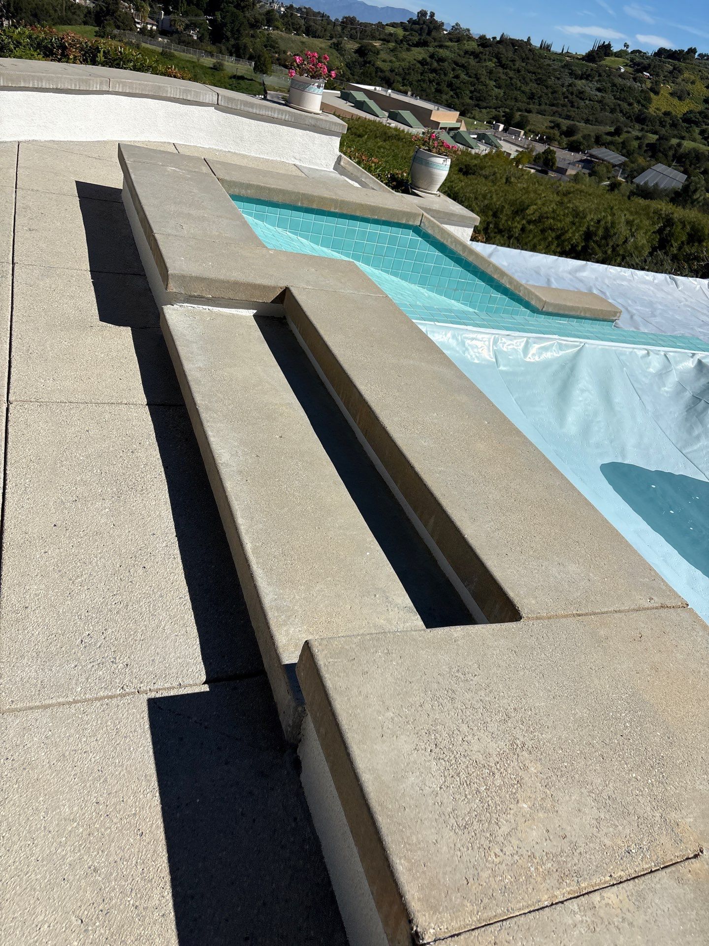 Sandblasting Concrete Back Patio In Calabasas, CA by La Power Washing Inc