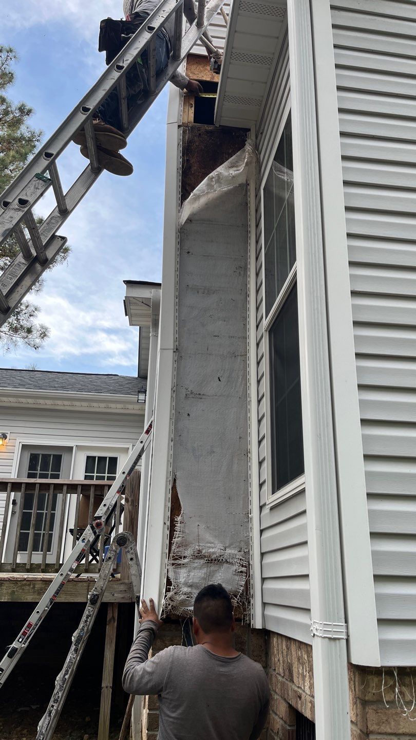 Roof Repair and Chimney Framing Repair by Midlands Roofing & Exteriors