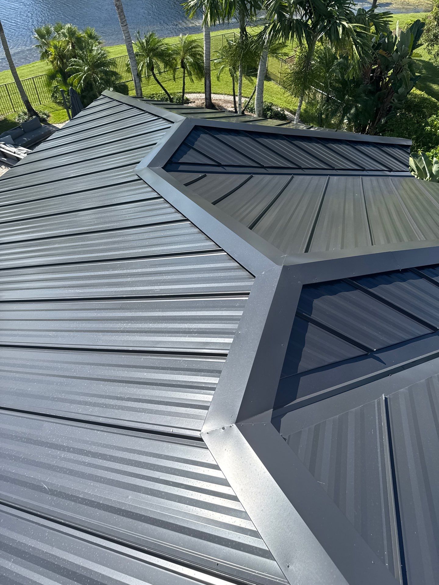 Residential Roofing Installation using 1" Nail strip metal roof by BLUES BROTHERS ROOFING
