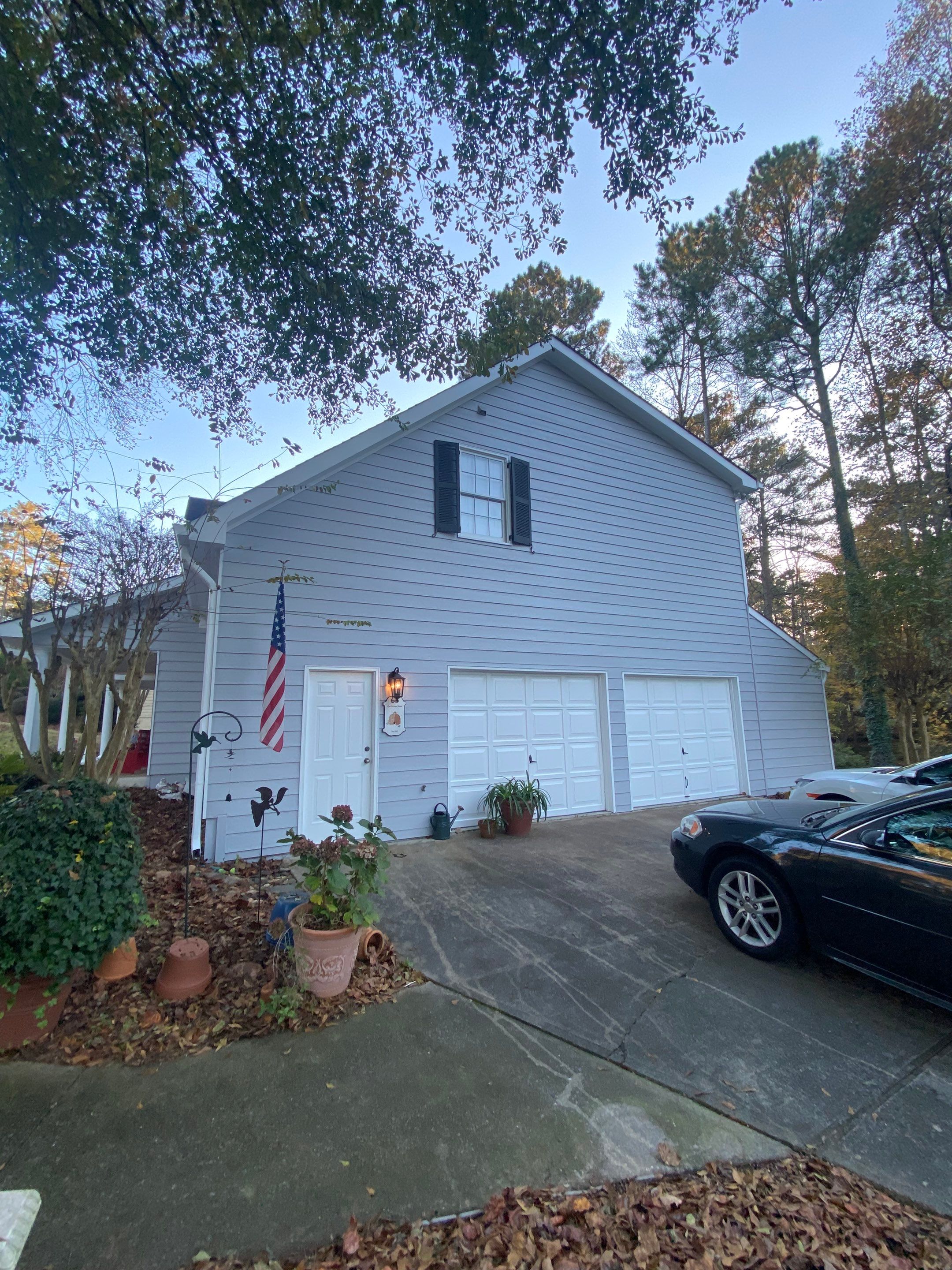 Full Exterior Home and Detached Garage Painting in Kennesaw by Swift Home Renovations 