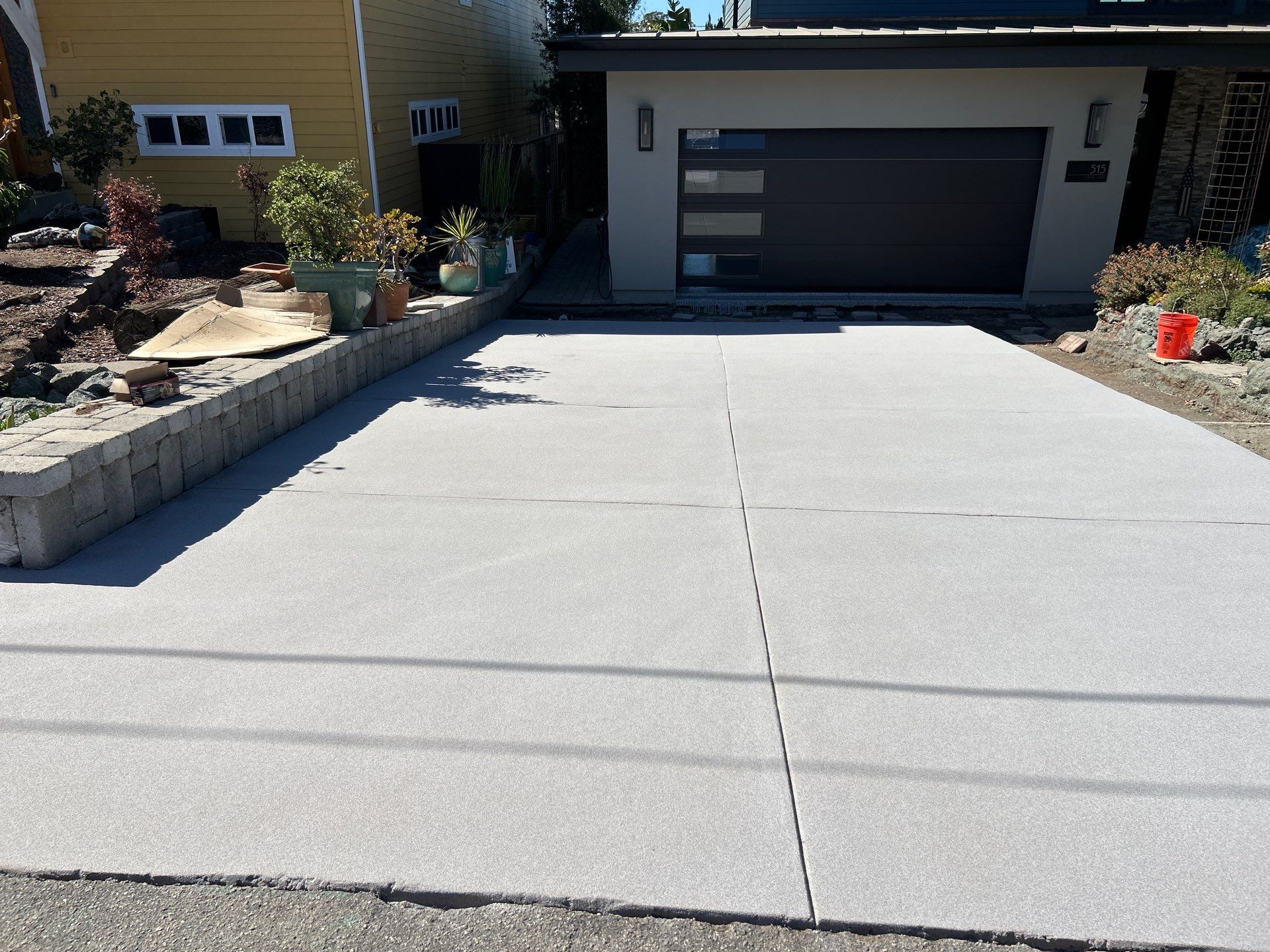 Stonewash Garage Floor Coating and Quartz Concrete Driveway in Morro Bay by MGP Coatings