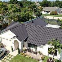 24ga 1.5" Mechanical Seam Dark Bronze by Total Roofing System The Metal Roof Experts