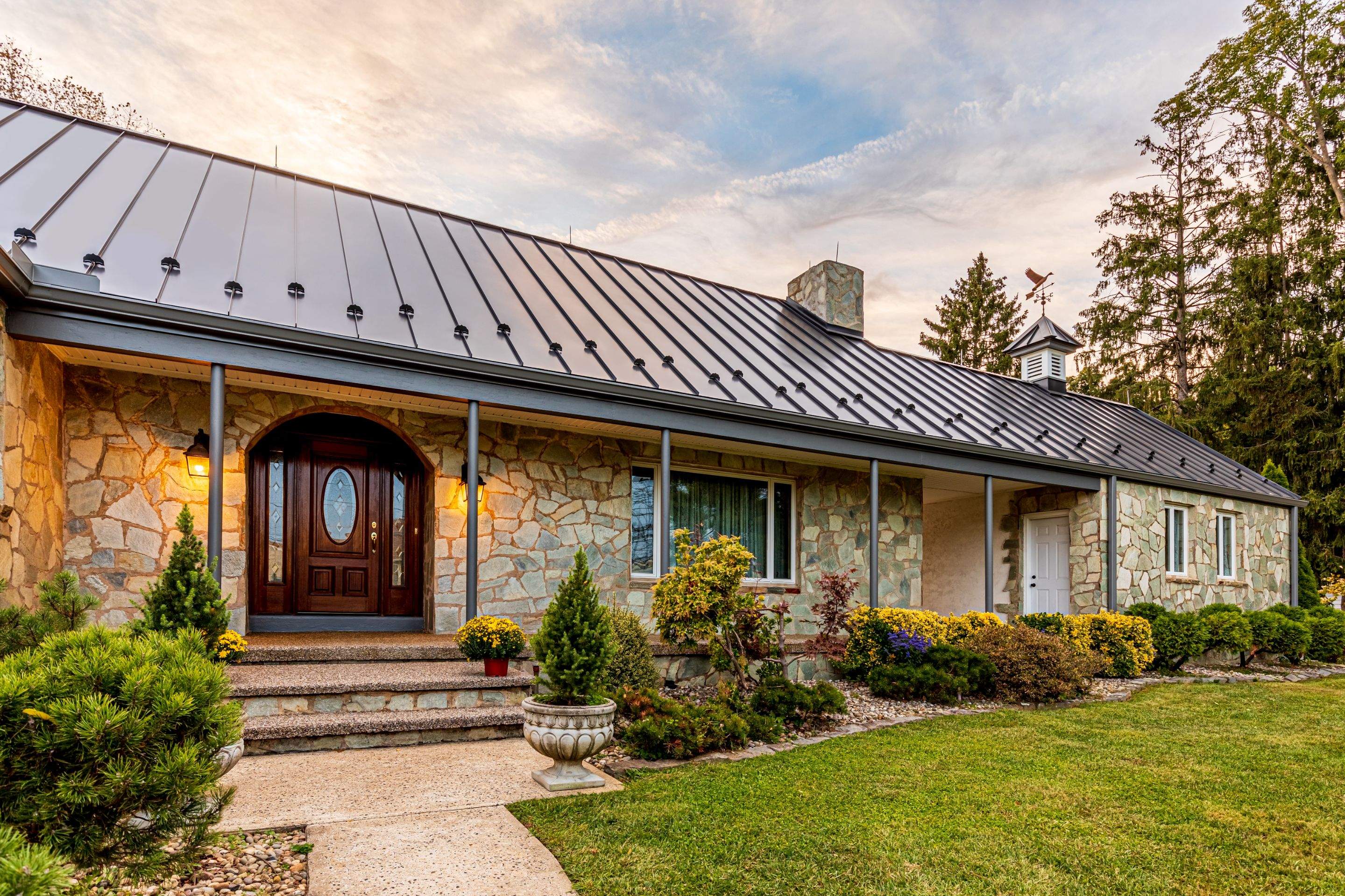 Standing Seam Metal roof-black by Esh Builders