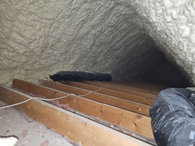 Attic Insulation using open cell spray foam