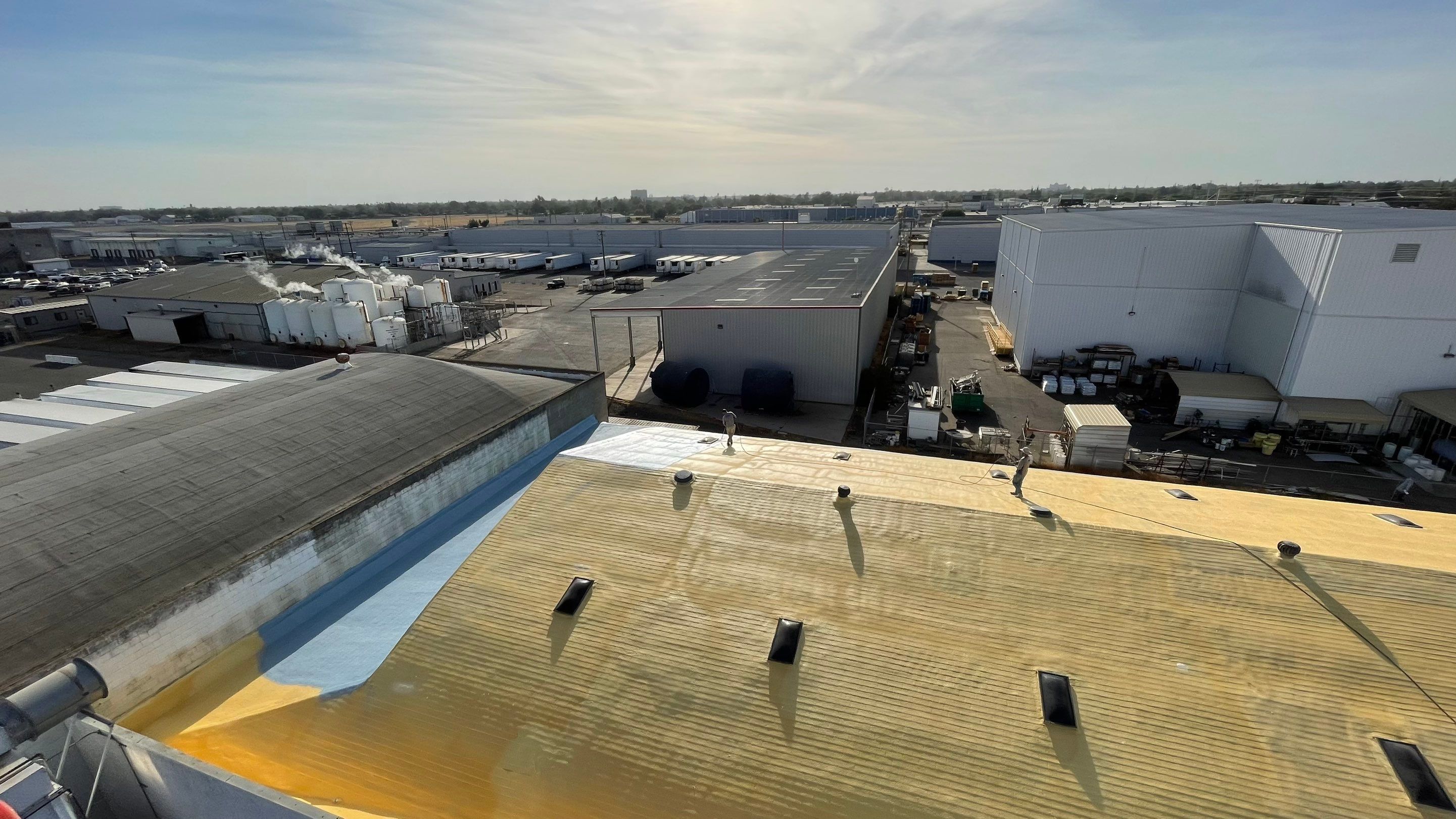 Spray foam and coatings using Polyurethane spray foam by Straight Edge Roofing Inc