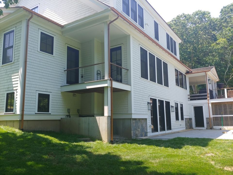 Plymouth, MA Gutter Installation using Coppertone Half Round Aluminum Gutter by Gutter Pro Enterprises