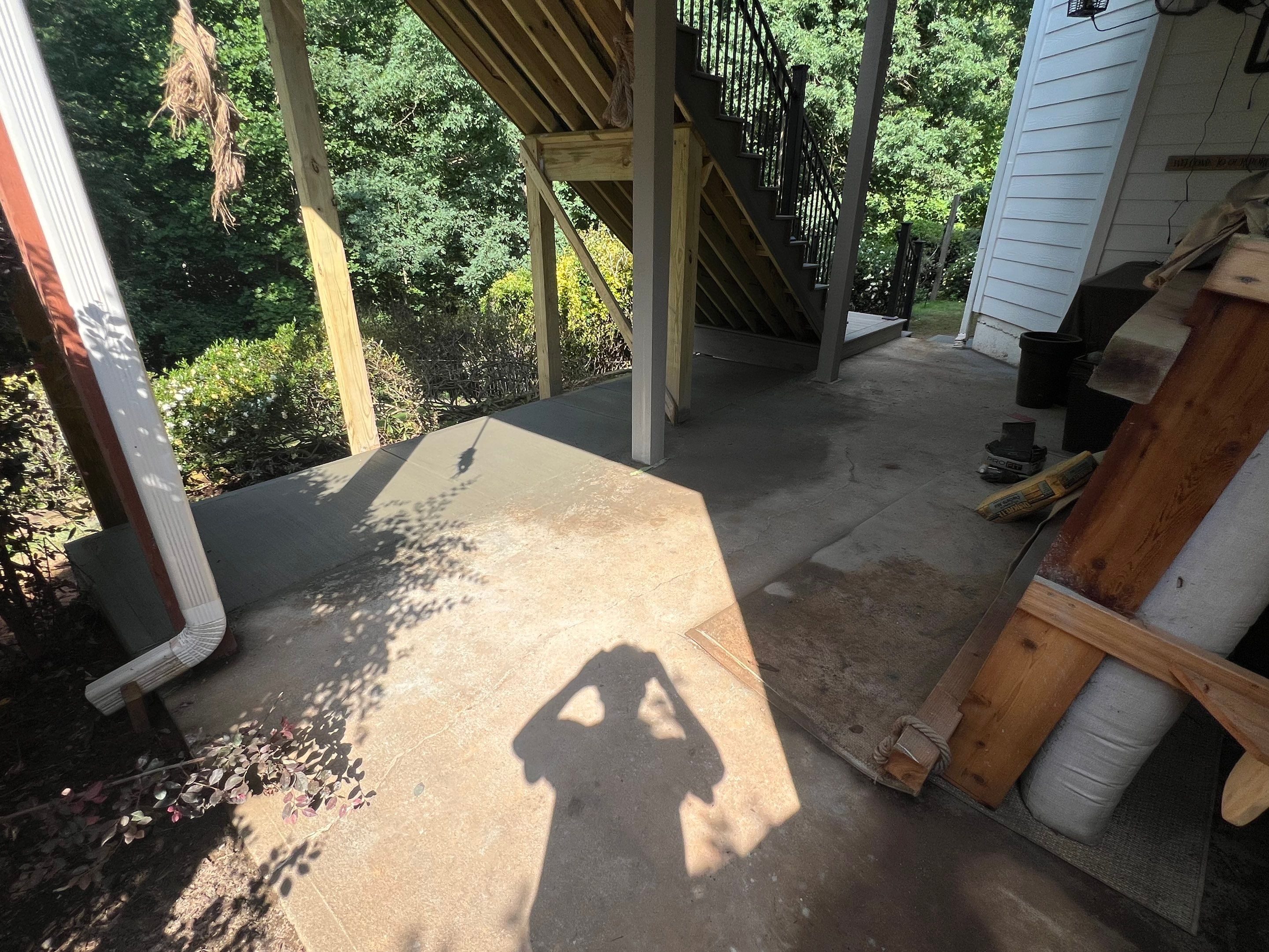 Elevated Composite Deck and Concrete Landing Installation in Kennesaw by Swift Home Renovations