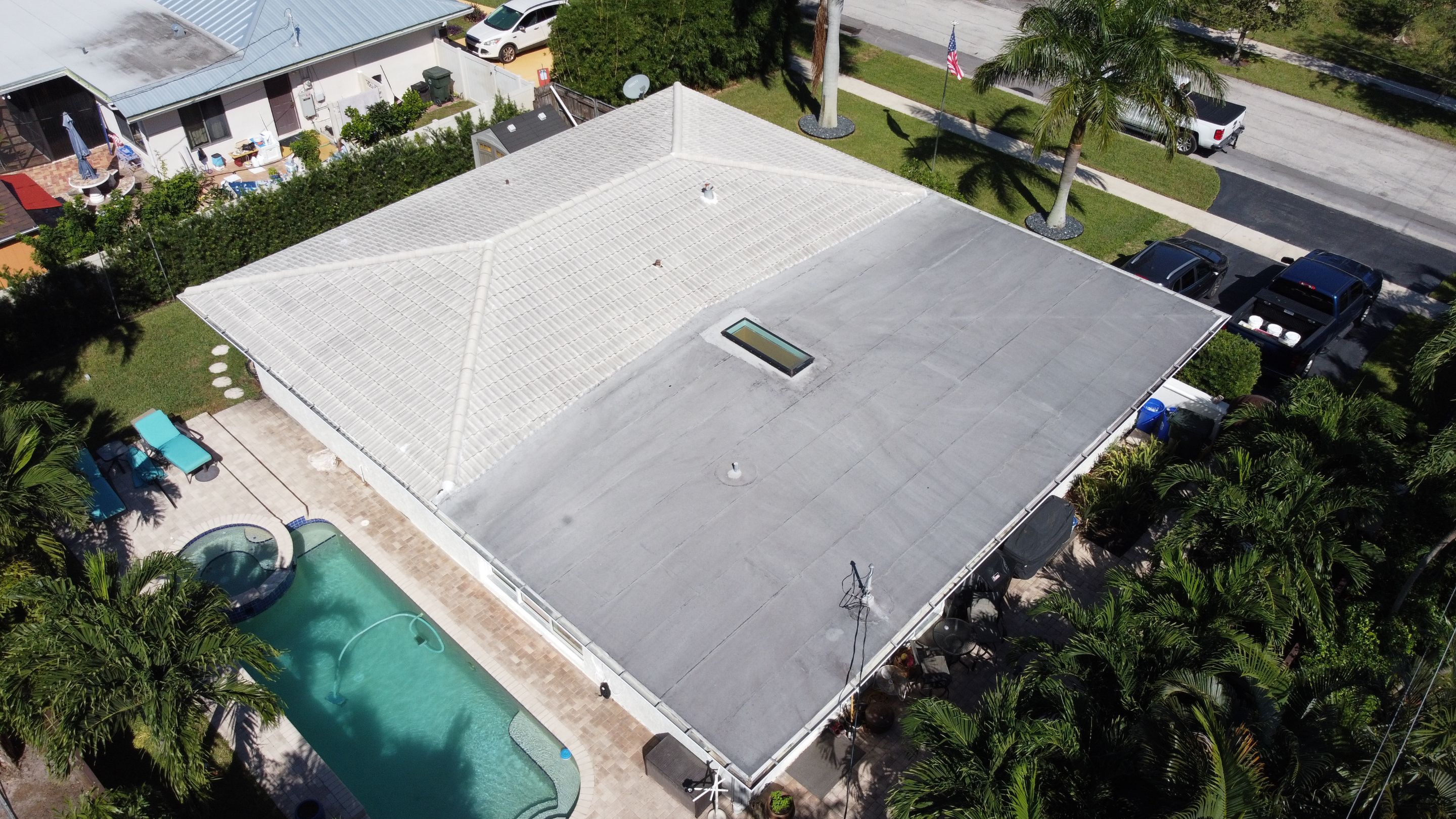 Residential Roofing Installation using 1" Nail strip metal roof by BLUES BROTHERS ROOFING