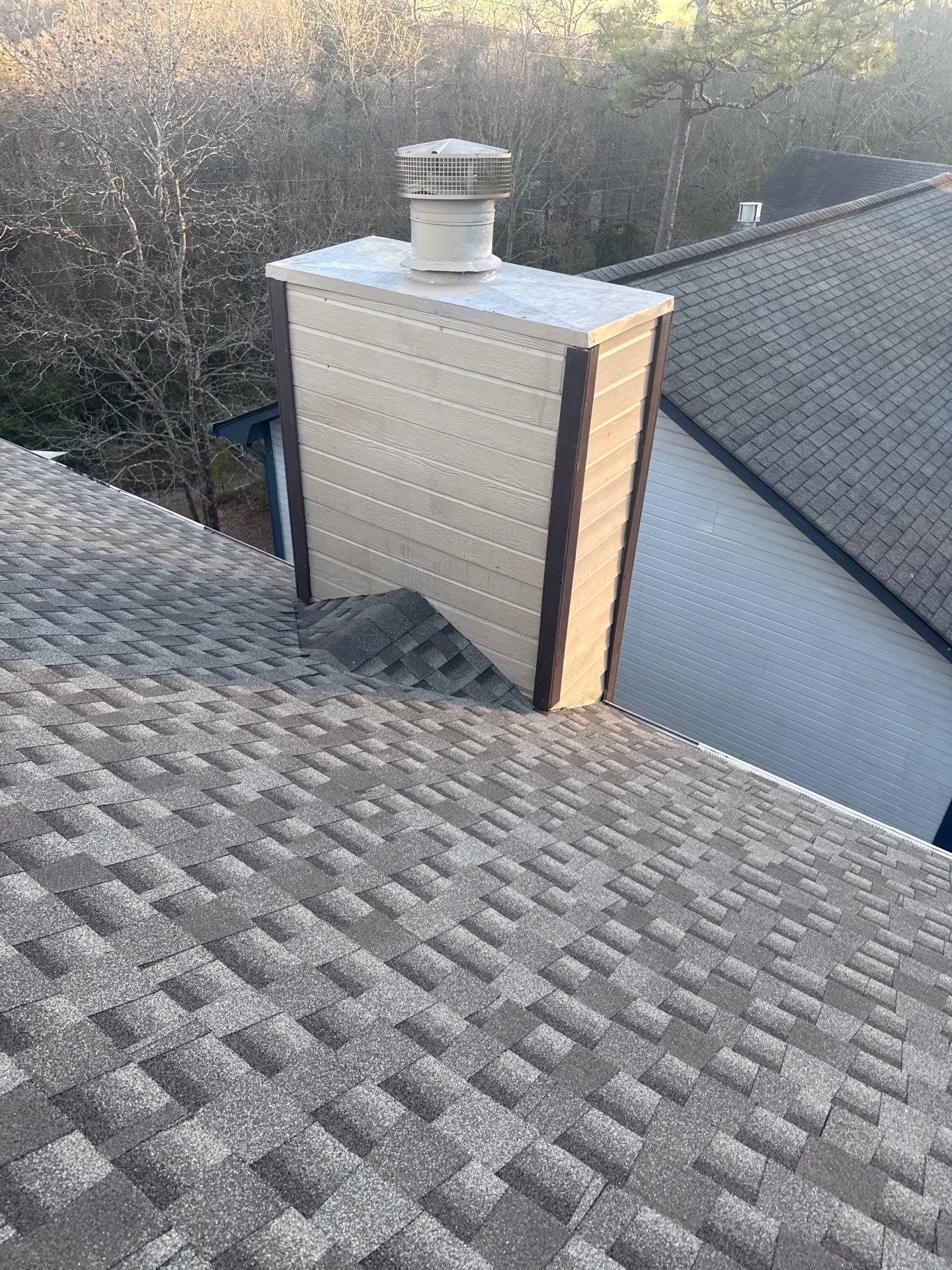 Roof Replacement in Pelham (Weathered Wood) by The Roofing Dudes