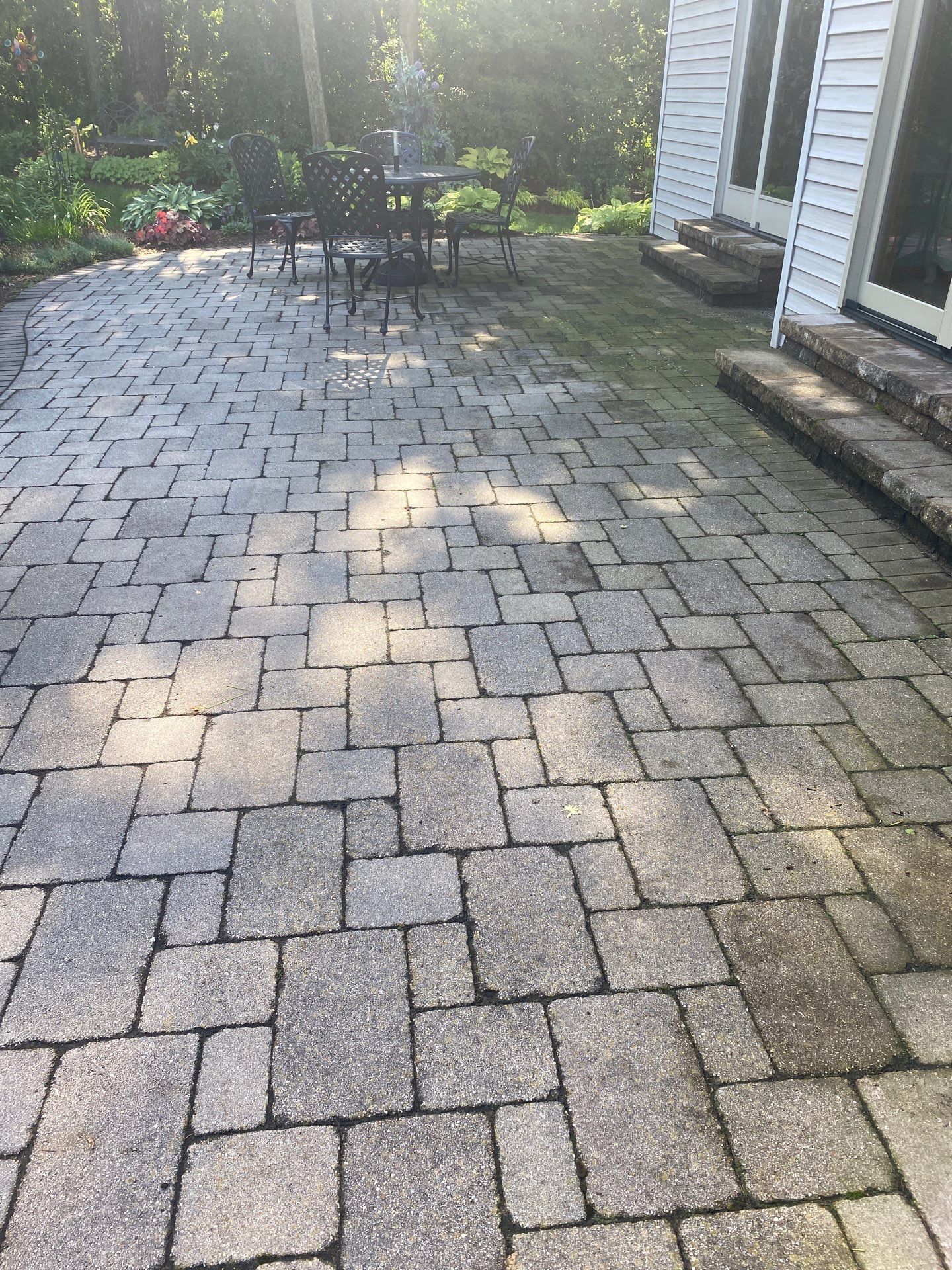 Patio and stepper cleaning by Shulla Exterior Cleaning