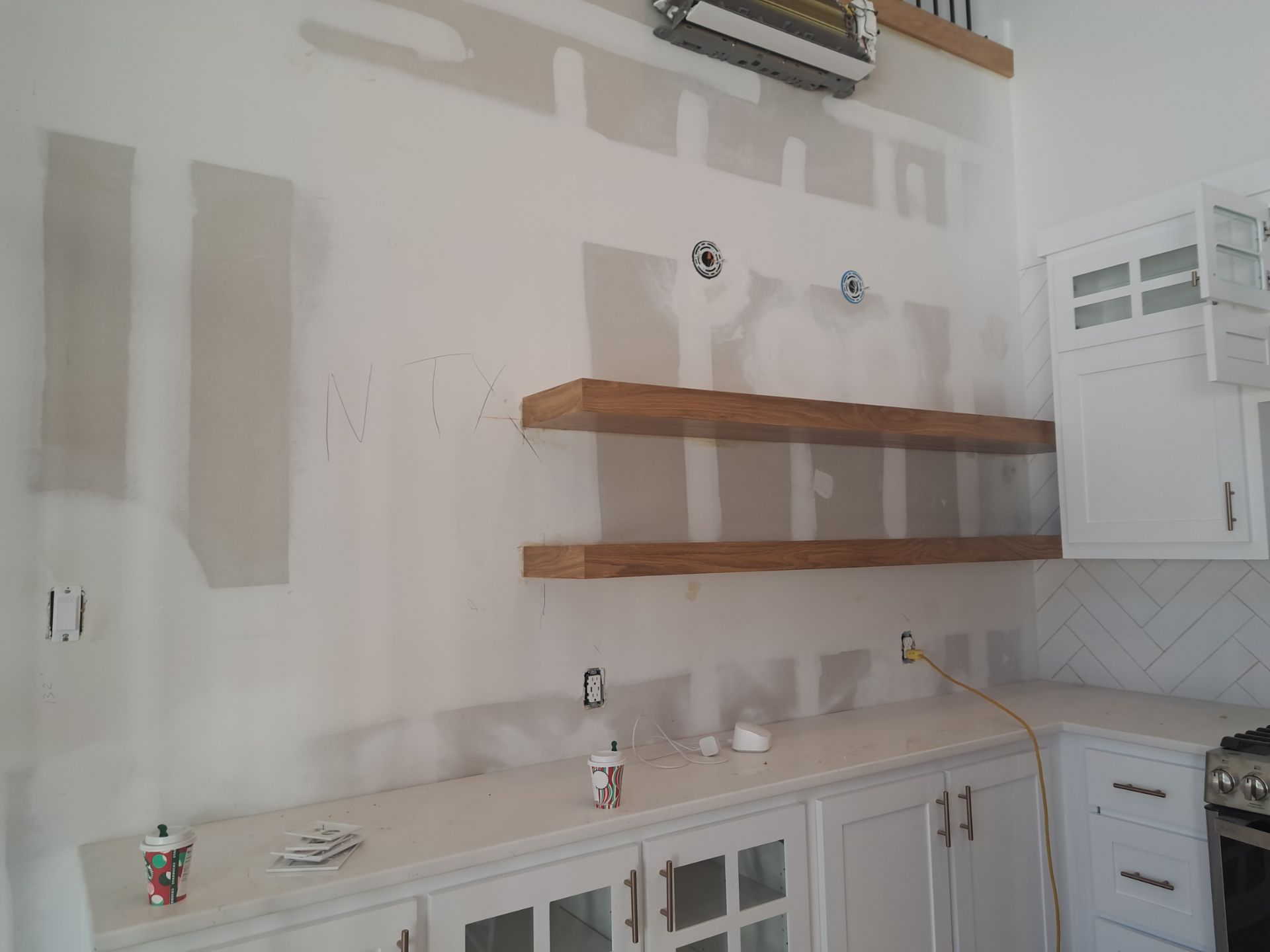 Living Room Wallpaper Accent Wall  by Nomad Painting