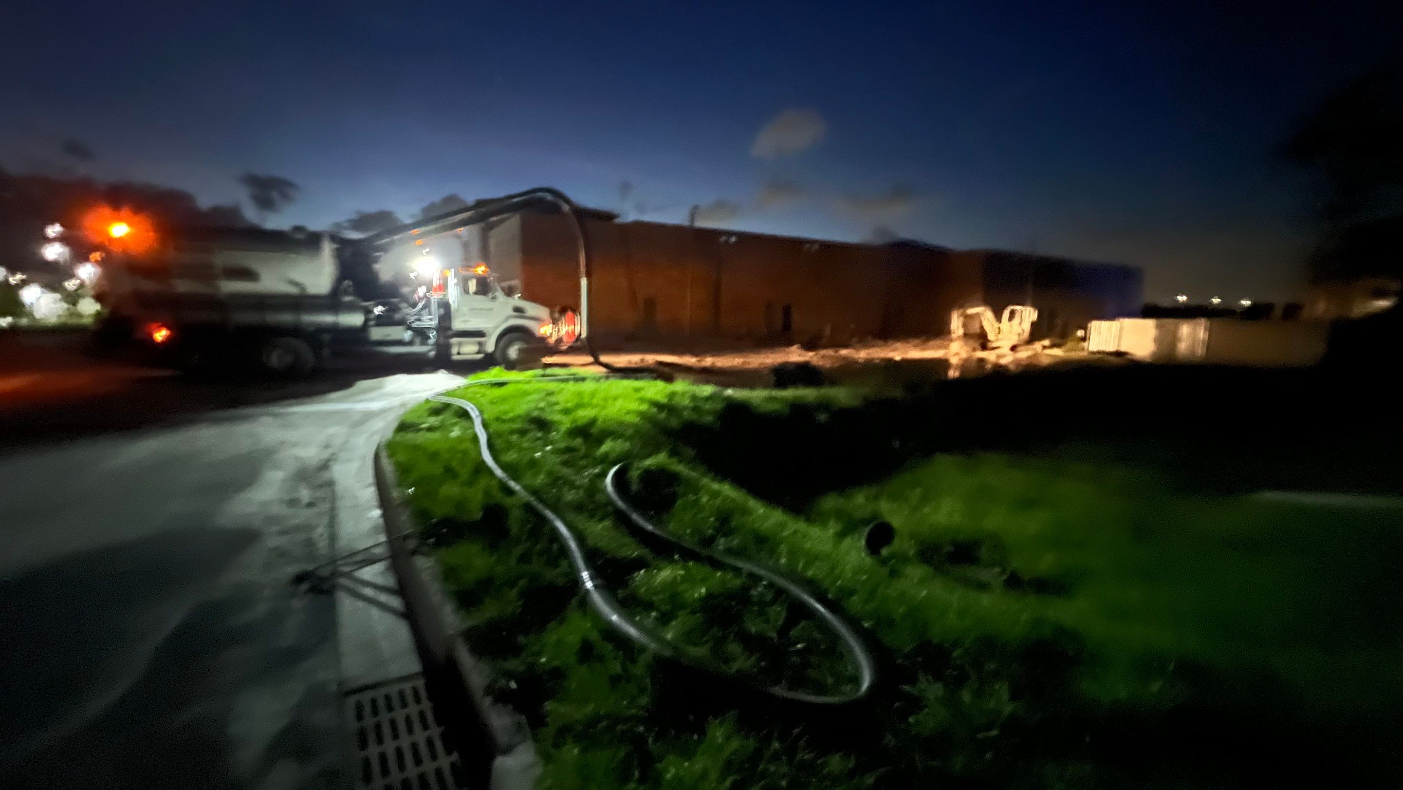 New Construction Storm Drain System Cleaning by APS Power & Water