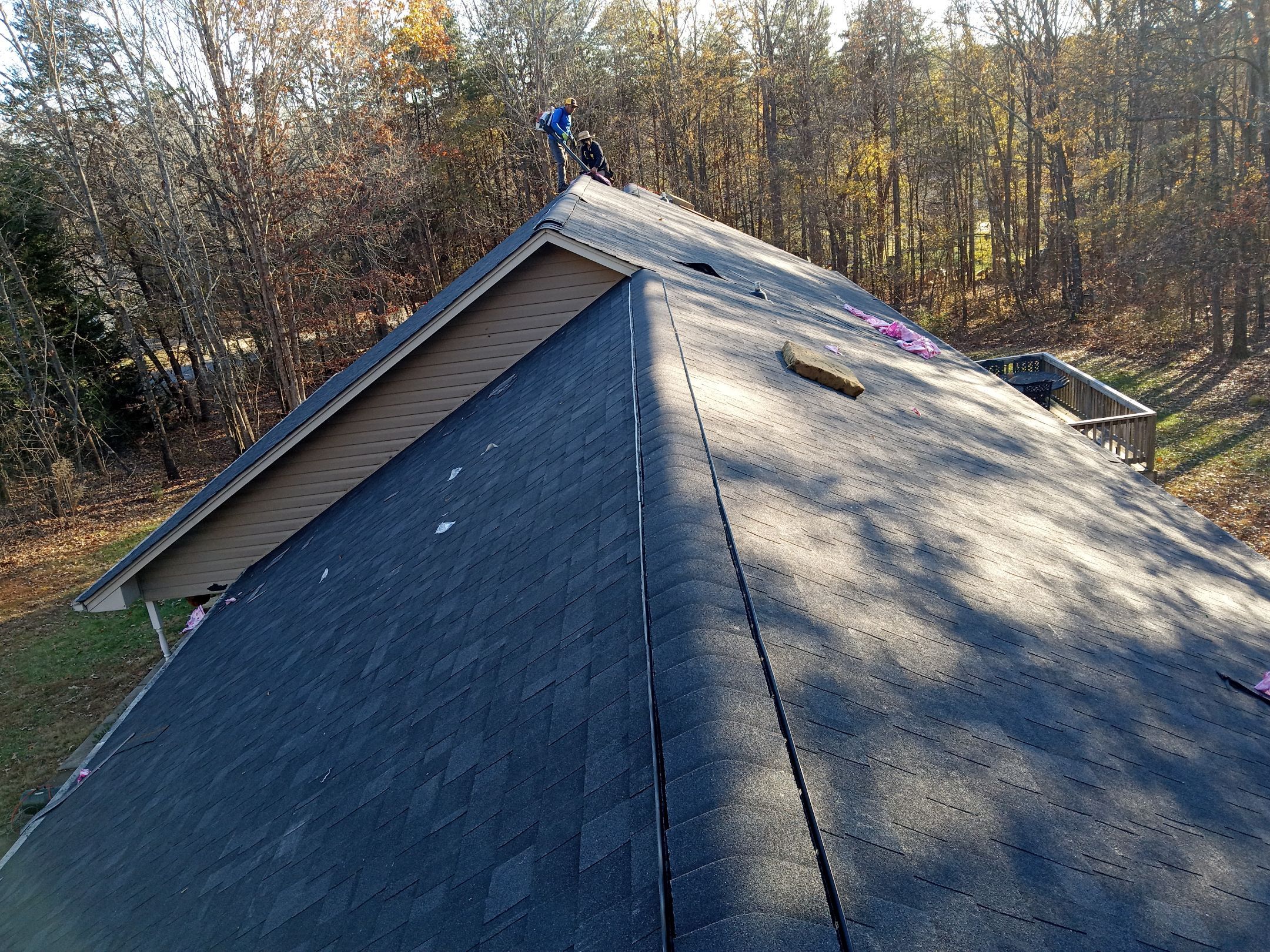 Residential Roofing Installation using Architectural shingles by BROCK BUILDERS 