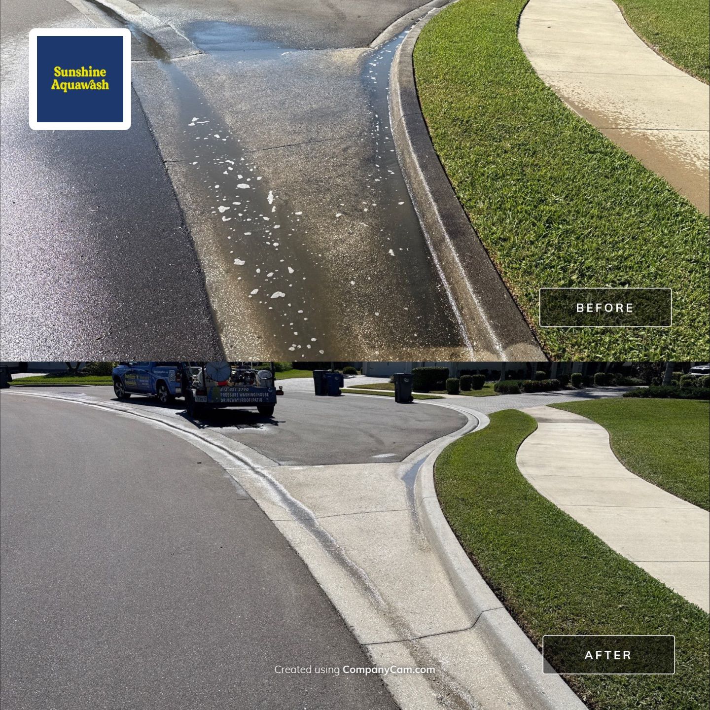 HOA Community Cleaning in River Wind | Sidewalk & Curb Pressure Washing in Bradenton, FL by Sunshine AquaWash