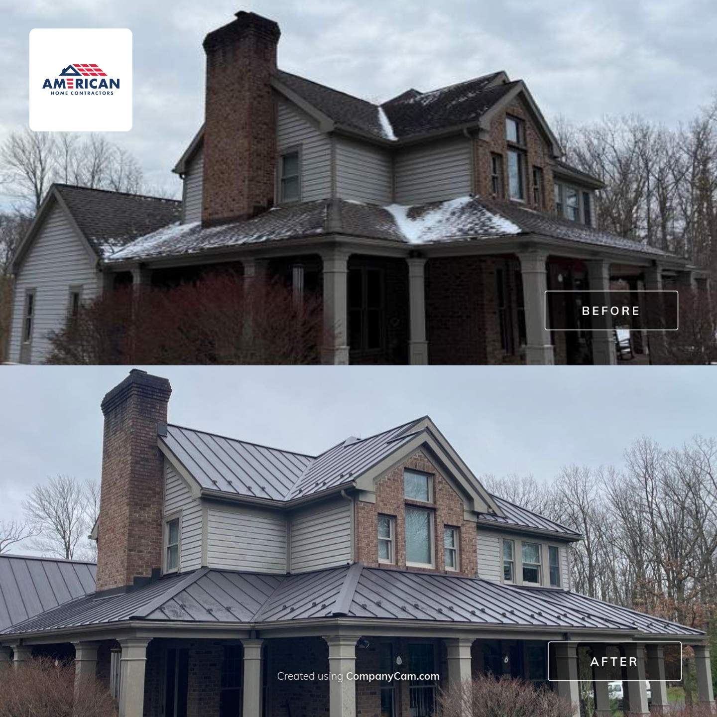 Metal Roof Replacement  by American Home Contractors