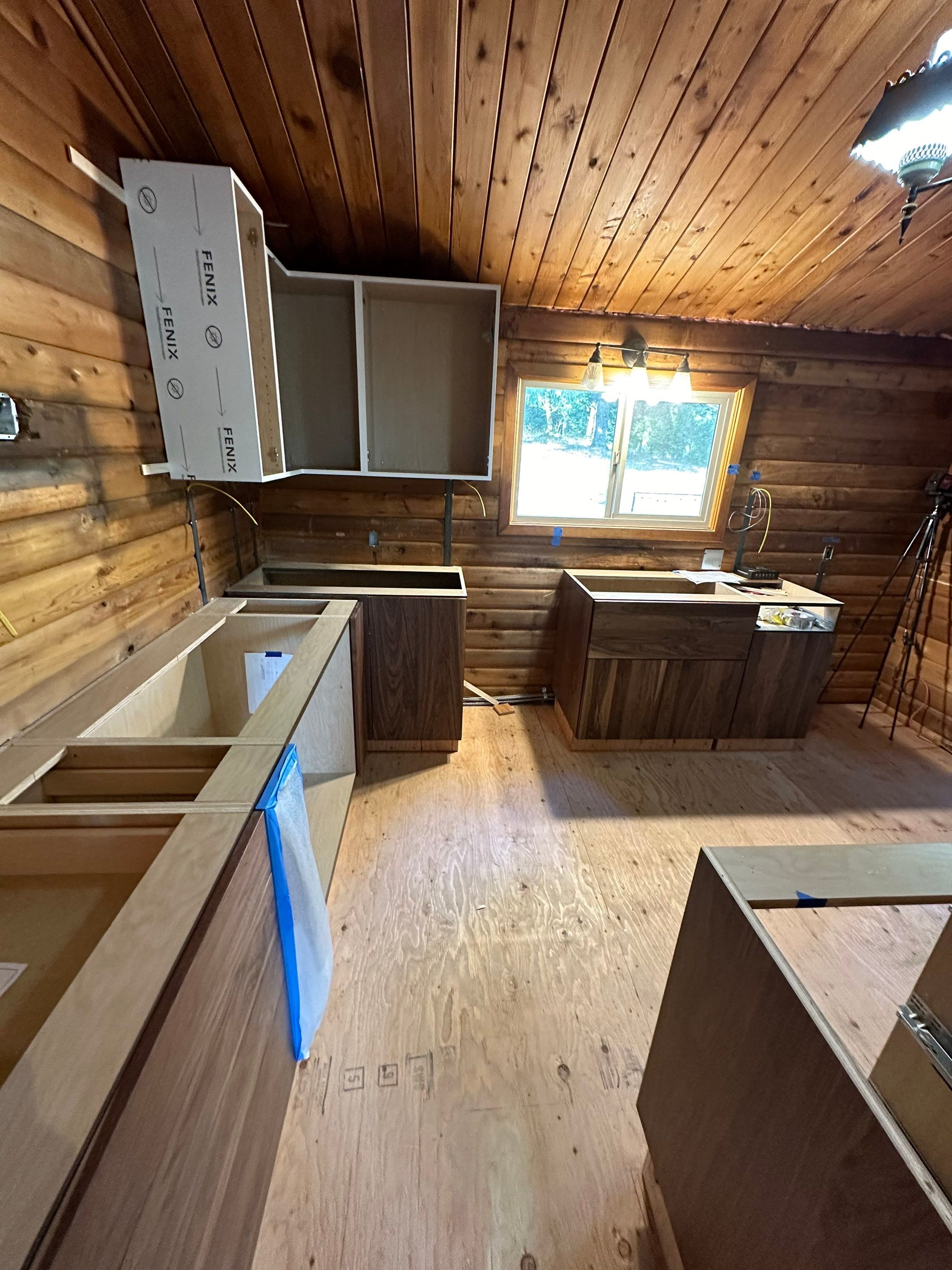 Kitchen Transformation in Newberg Log Cabin by Pinnacle Contractors
