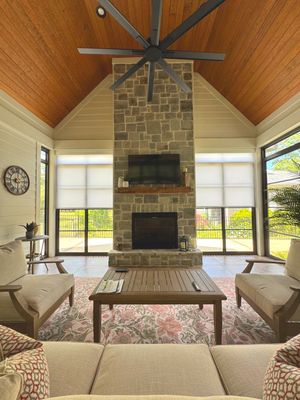 Custom Motorized Roller Shade Installation in Greenville
