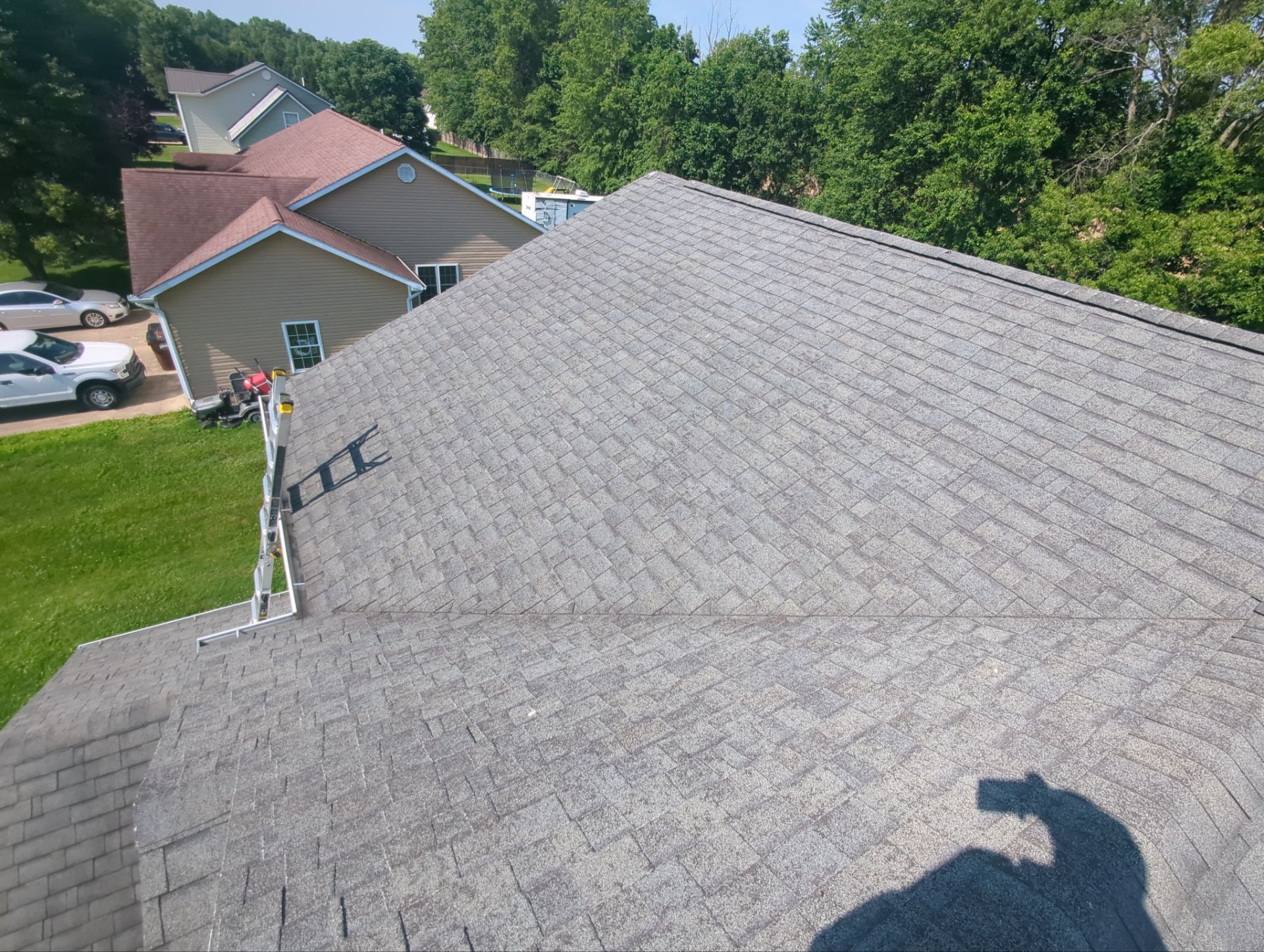 GAF Timberline HDZ Pewter Shingle Roof Replacement in Mt Orab by Empire Contractors