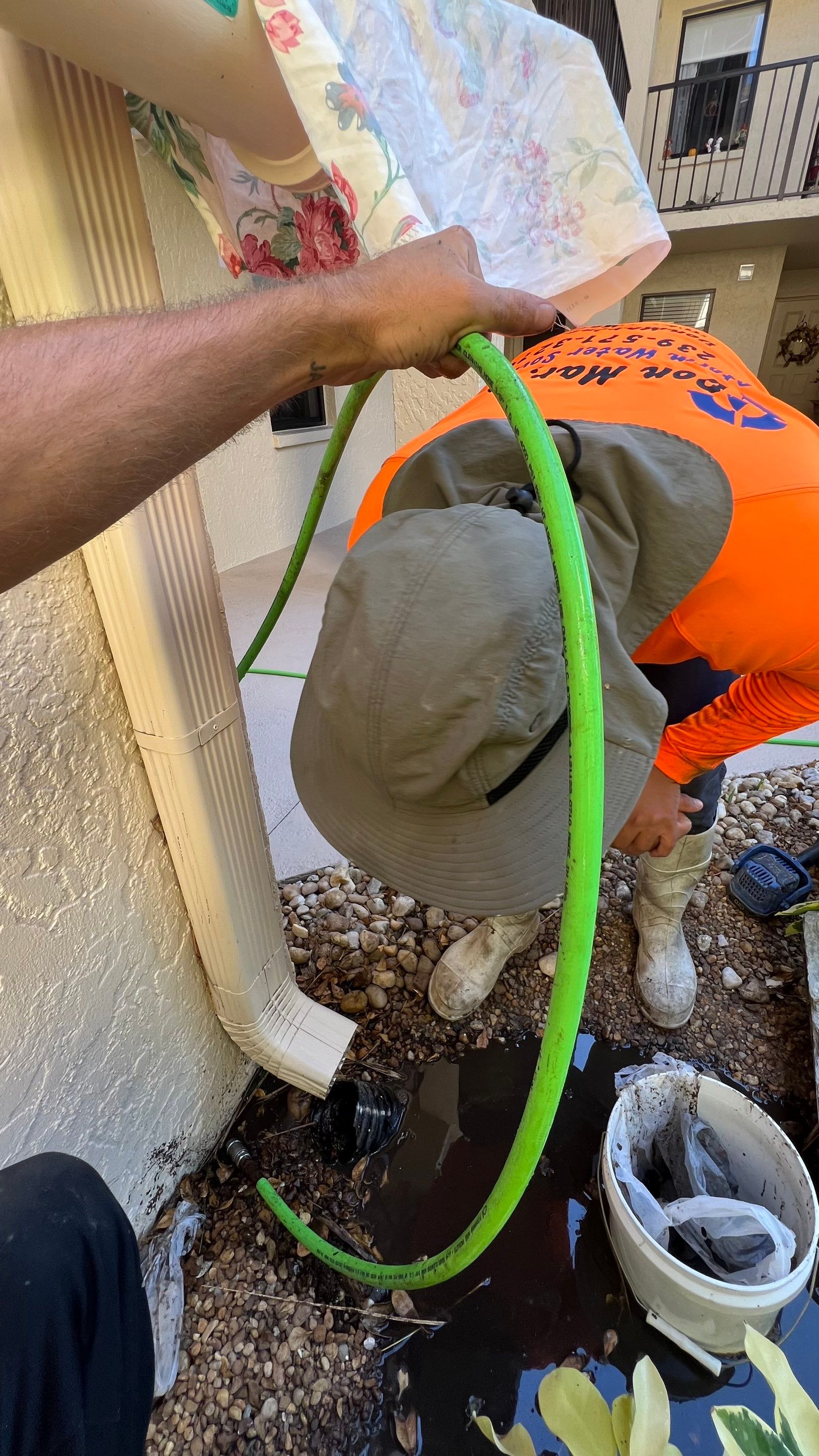 Condo Gutter System Jetting by APS Power & Water