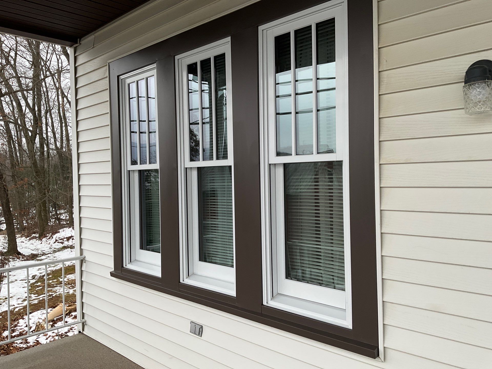 New Red Metal Garage Construction and Residential Window Replacement in Ashland by Esh Builders