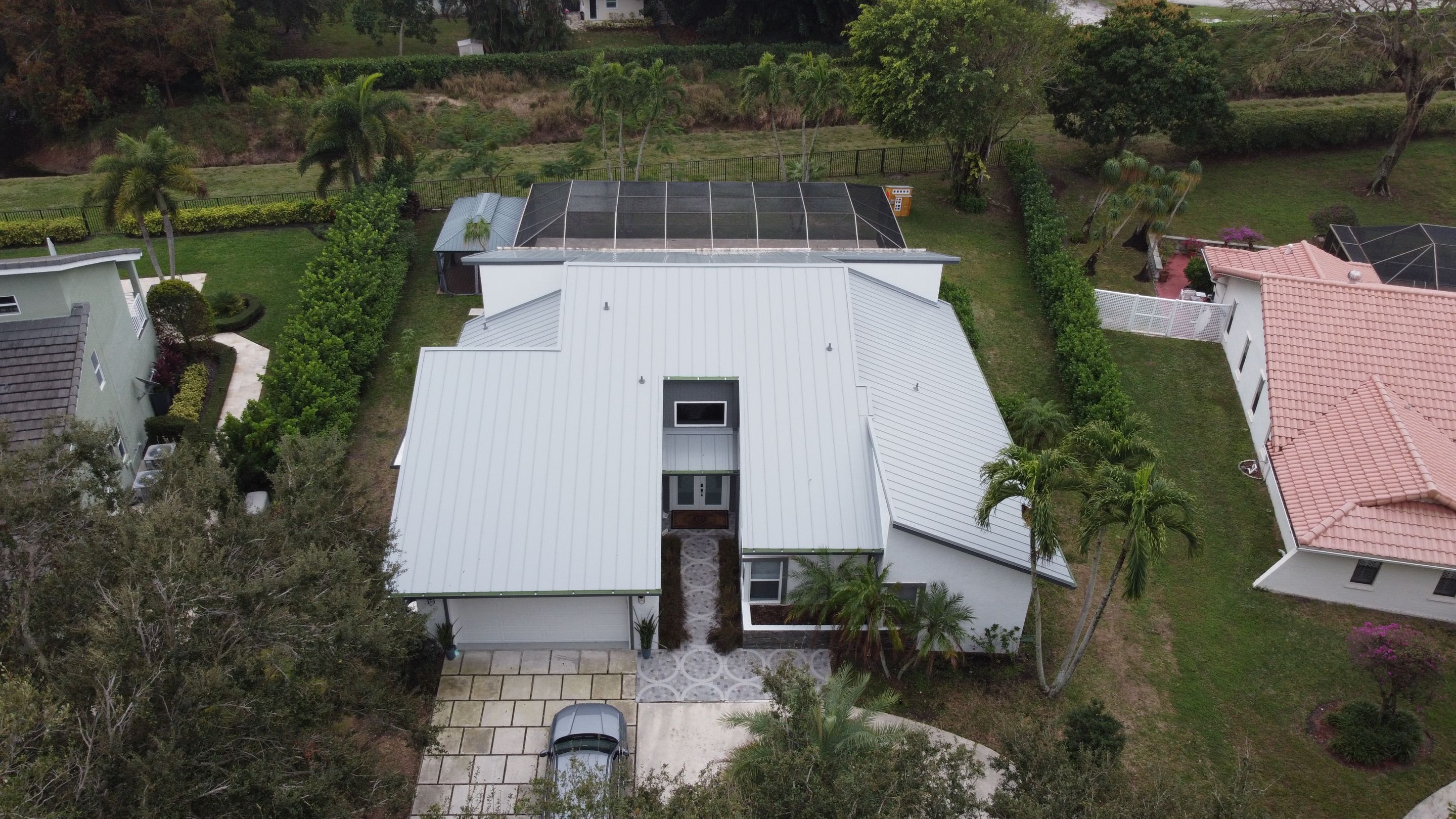 Residential Roofing Installation using 1" Nail strip metal roof by BLUES BROTHERS ROOFING