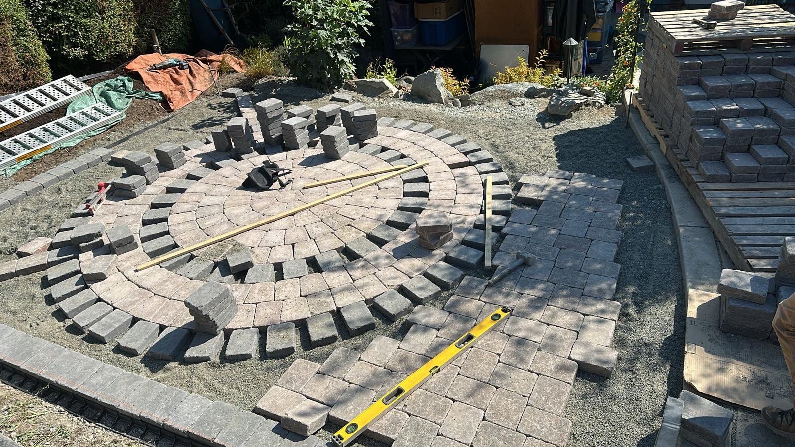 Backyard Transformation — Custom Shed, Paver Patio & Retaining Wall by Habanero Garden and Exterior Care