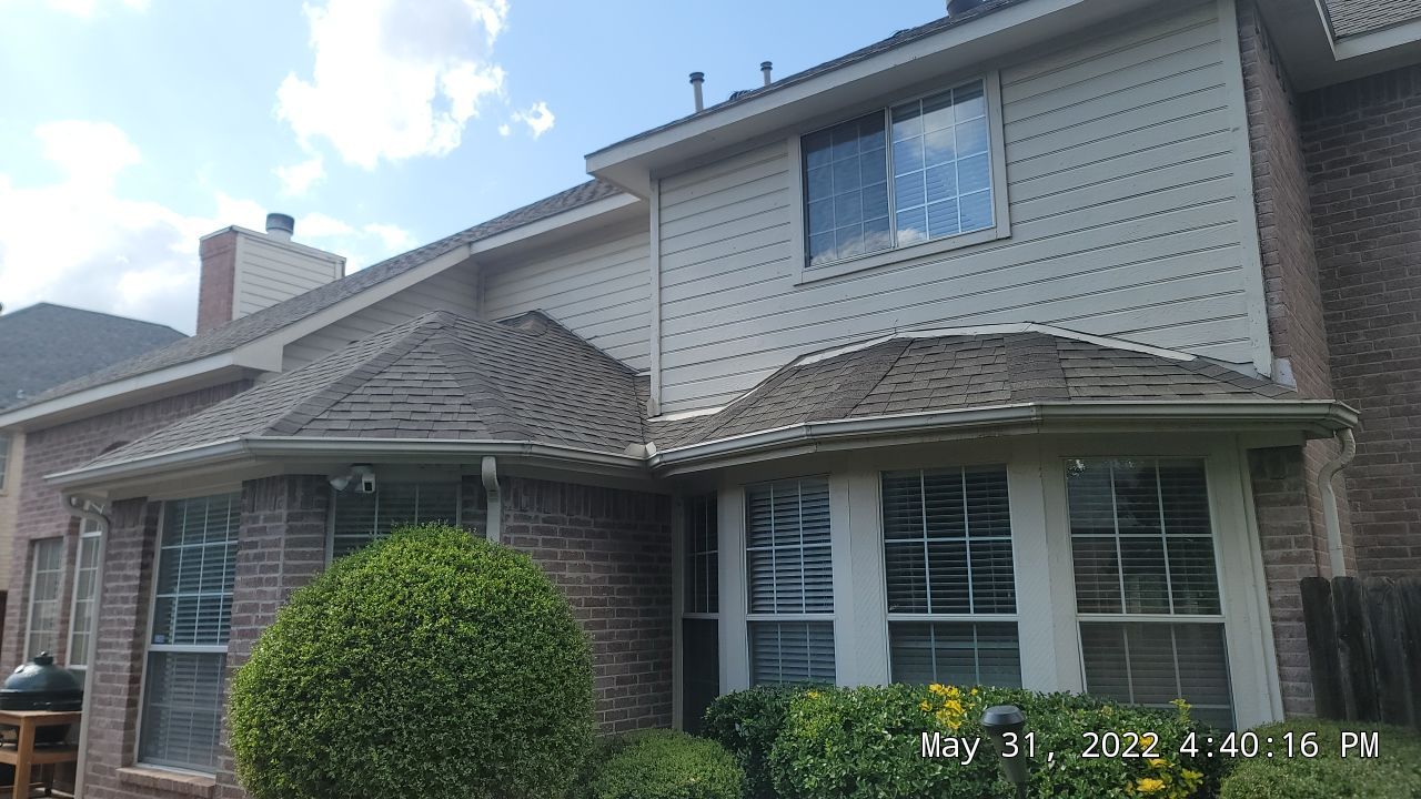 Insurance Claim Roof and Gutters using Owens Corning Oakridge Driftwood by Tex-Line Roofing