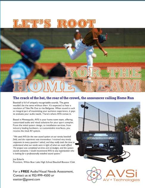 Audio install for Baseball Field by AVSi