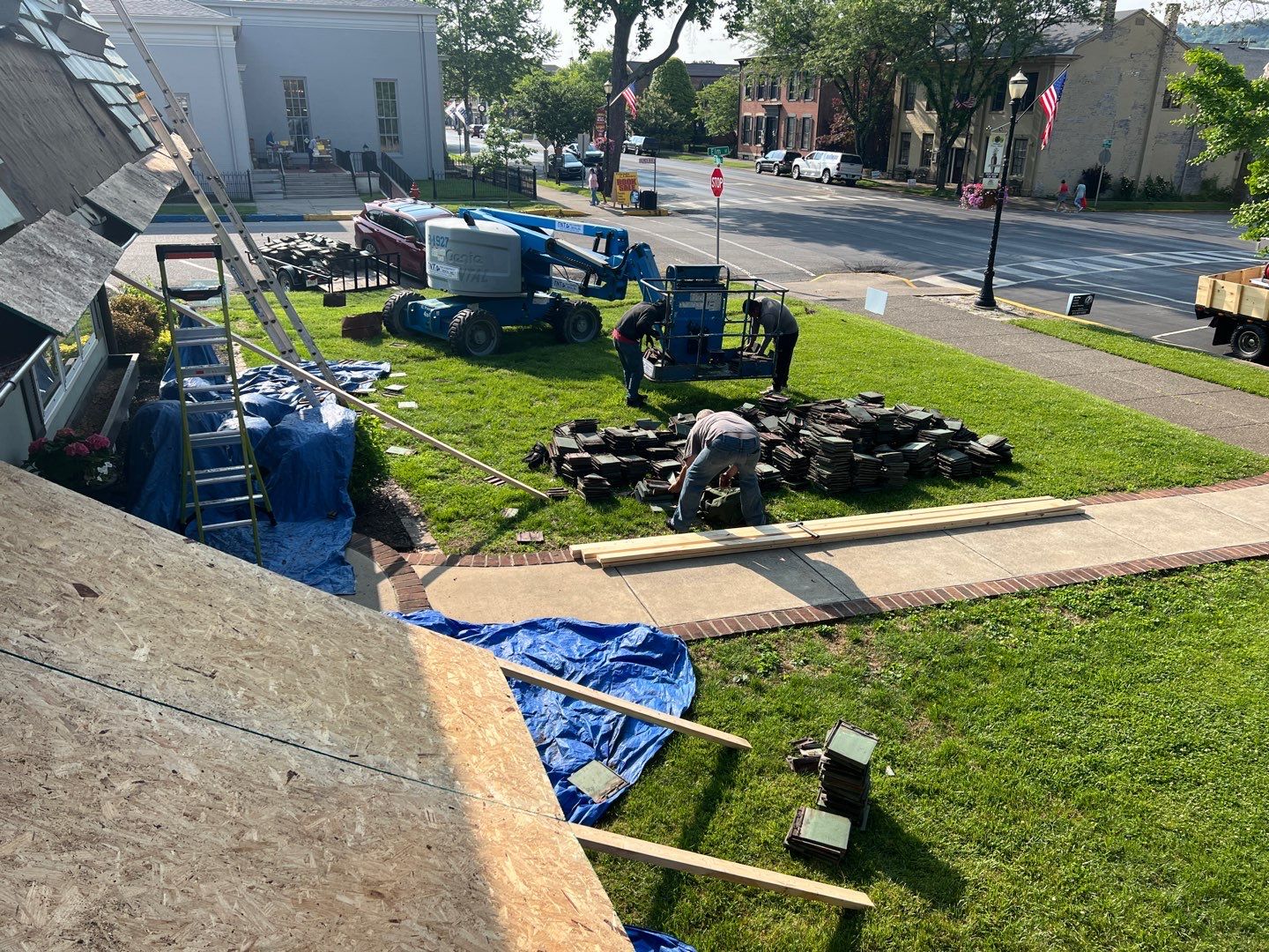 Slate removal/Cedar Shake replacement by Storm Contracting 