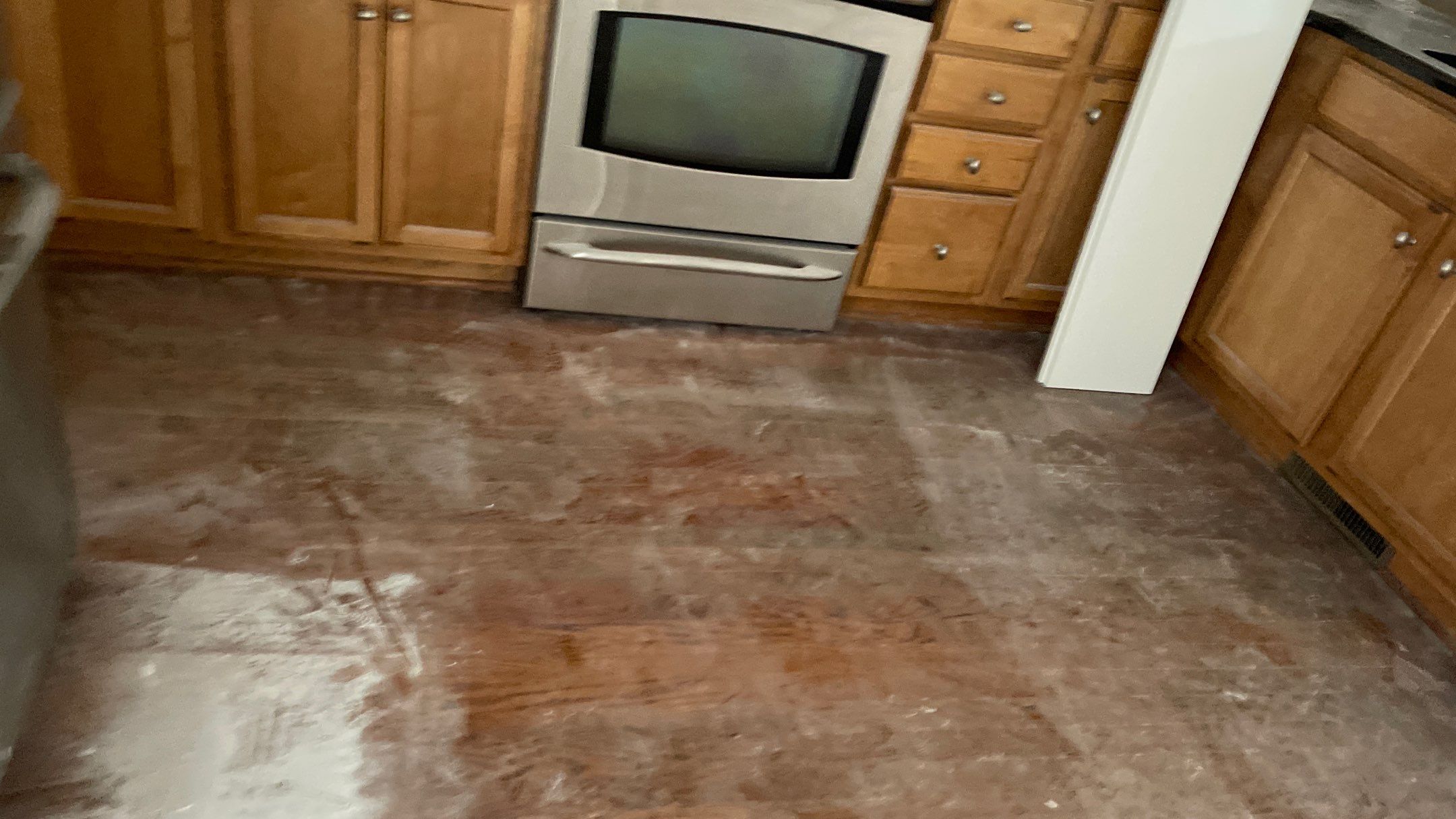 Sand and Finish Red Oak back to Natural with Matte Waterbased Finish by Footprints Floors of Coastal Carolina