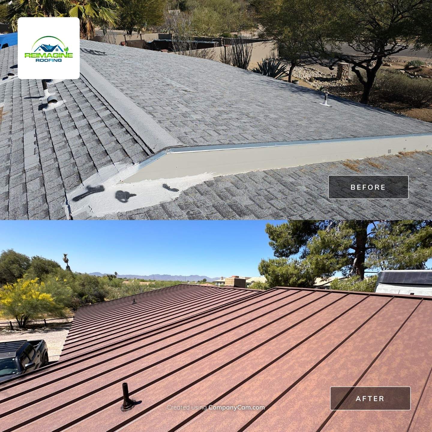 Weathered Rust Standing Seam by Reimagine Roofing