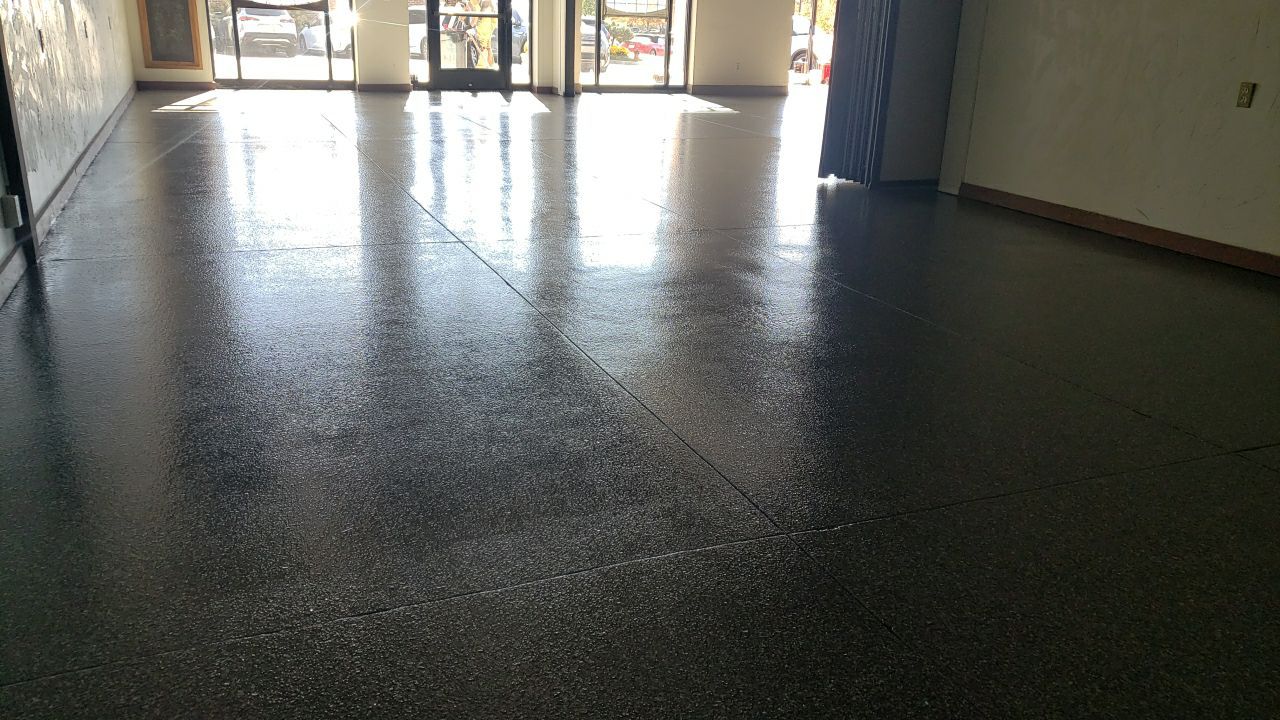 Commercial Floor using Silver Creek by Select Painting, Coatings & Garage Cabinets