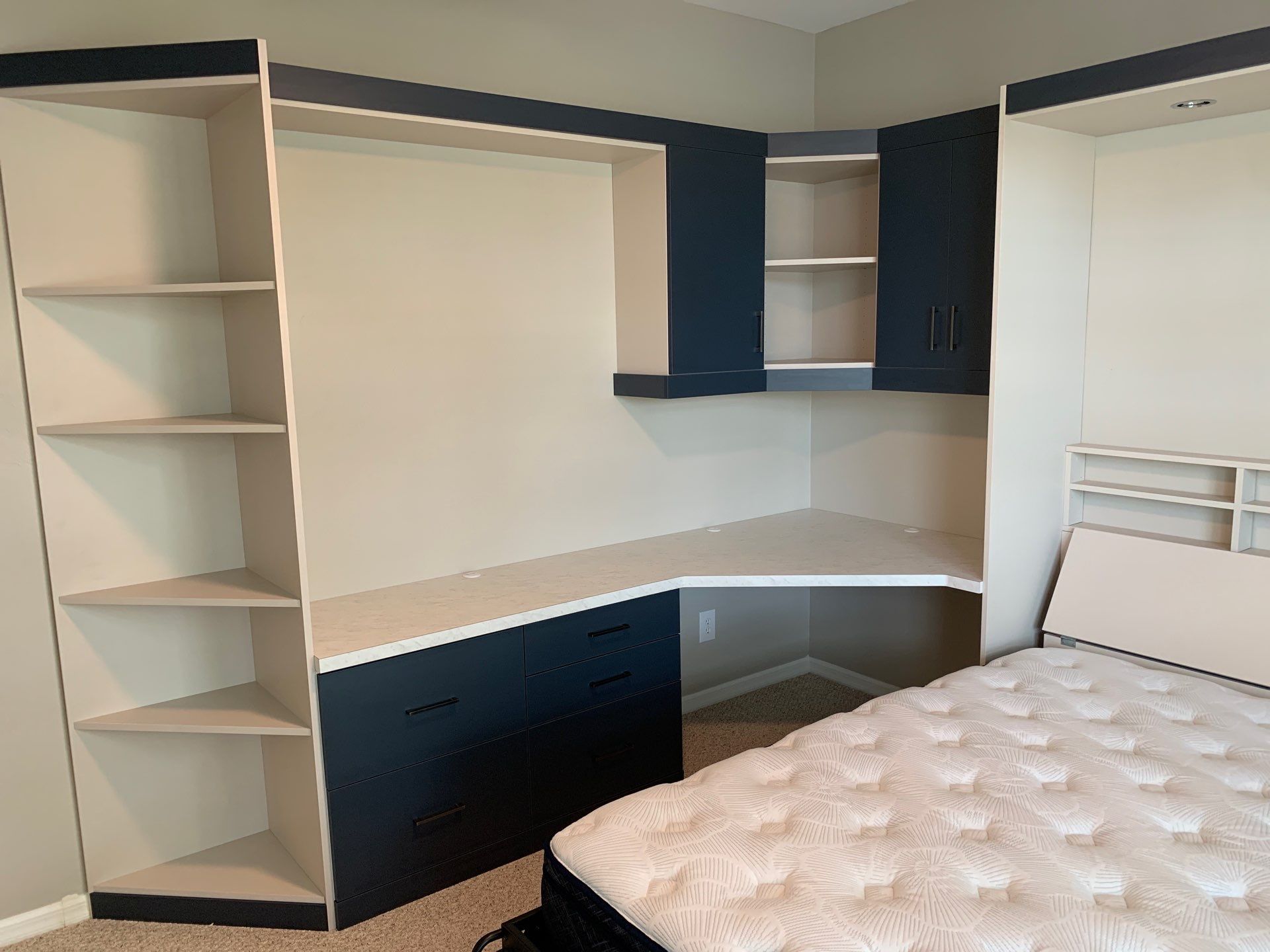Custom Office and Queen Panel Bed by More Space Place