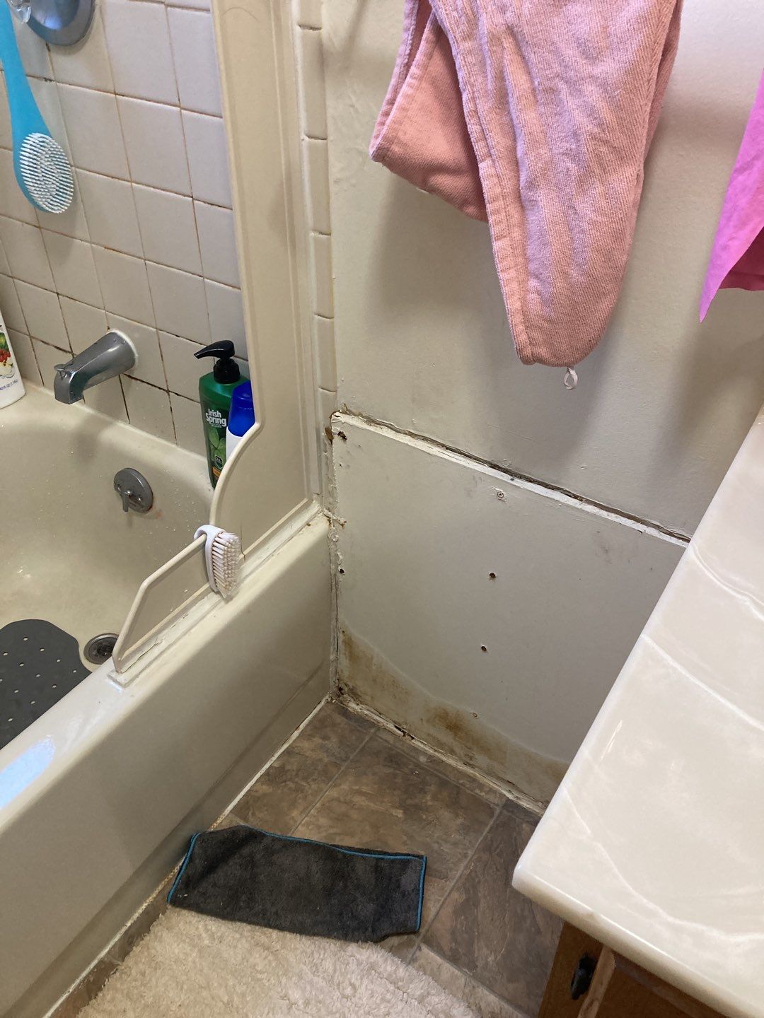 Water Damage in Bathroom by Accountable Home Services